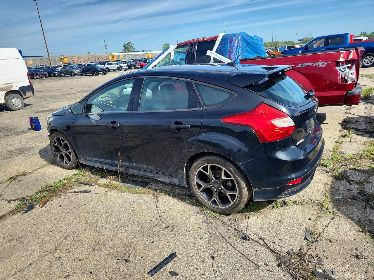 2013 Ford Focus St Черный vin: 1FADP3L98DL127517