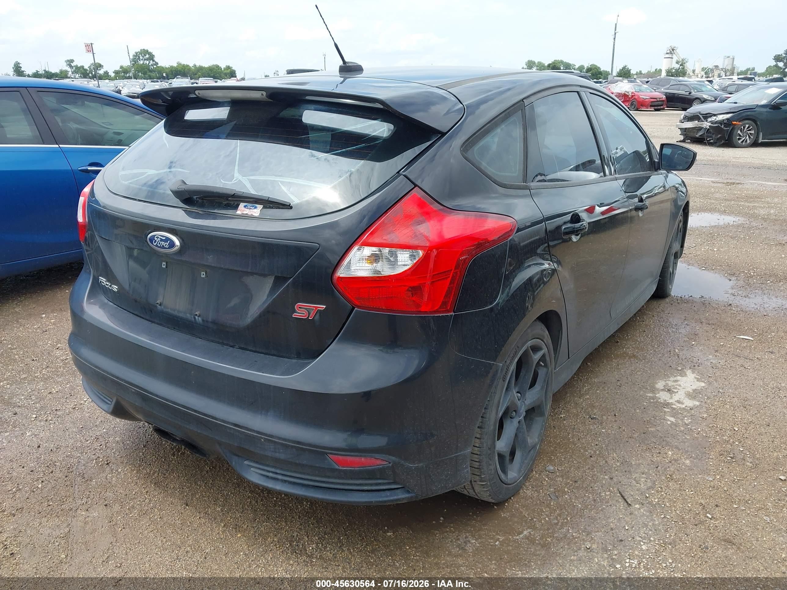 2013 Ford Focus St   Черный vin: 1FADP3L98DL381003