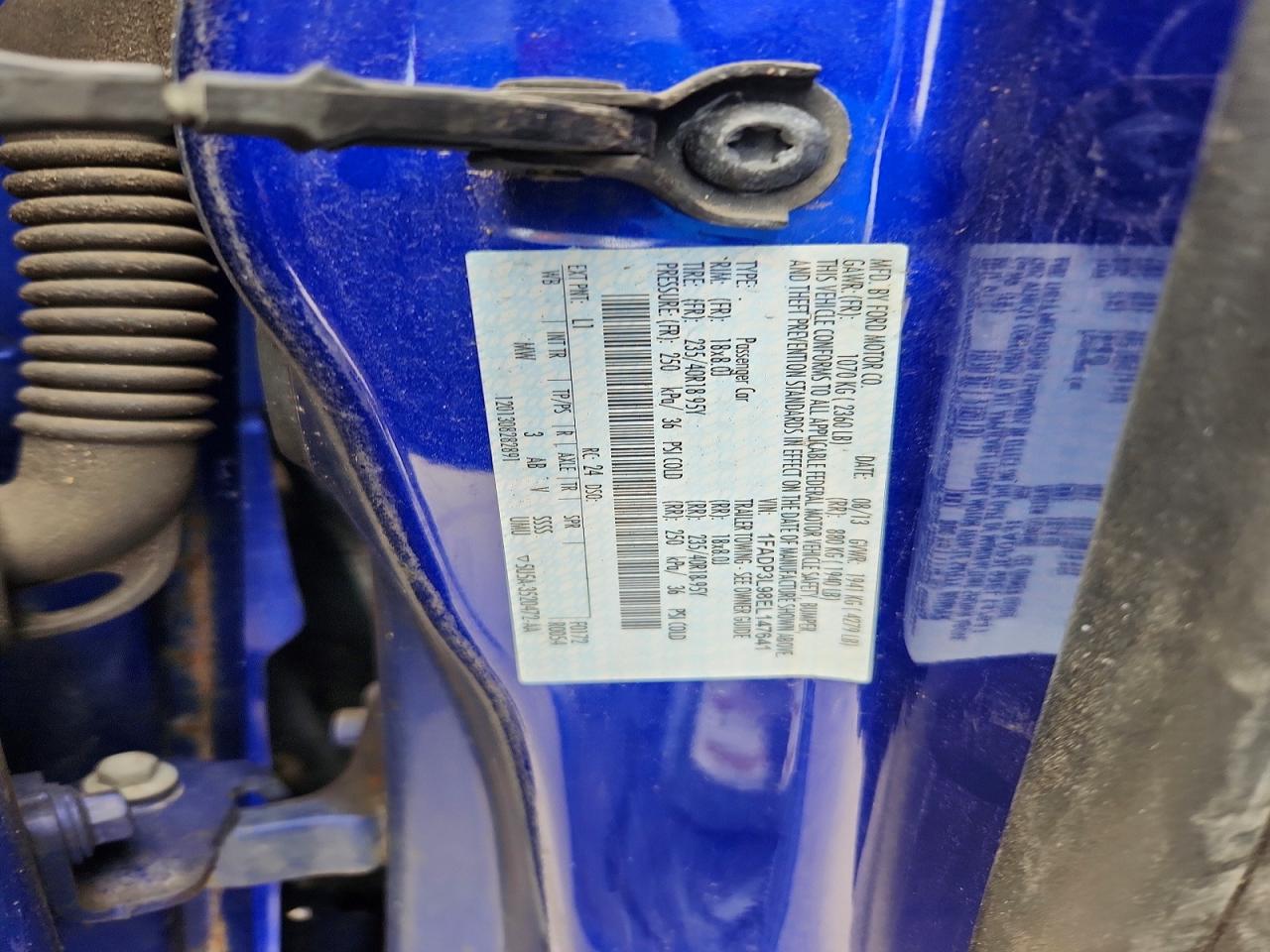 2014 Ford Focus St Blue vin: 1FADP3L98EL147641