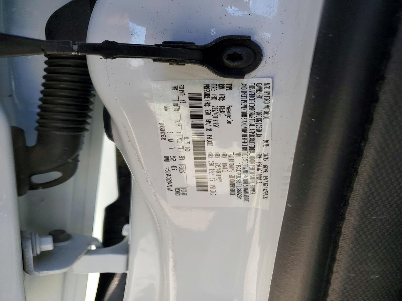2015 Ford Focus St White vin: 1FADP3L98FL369291