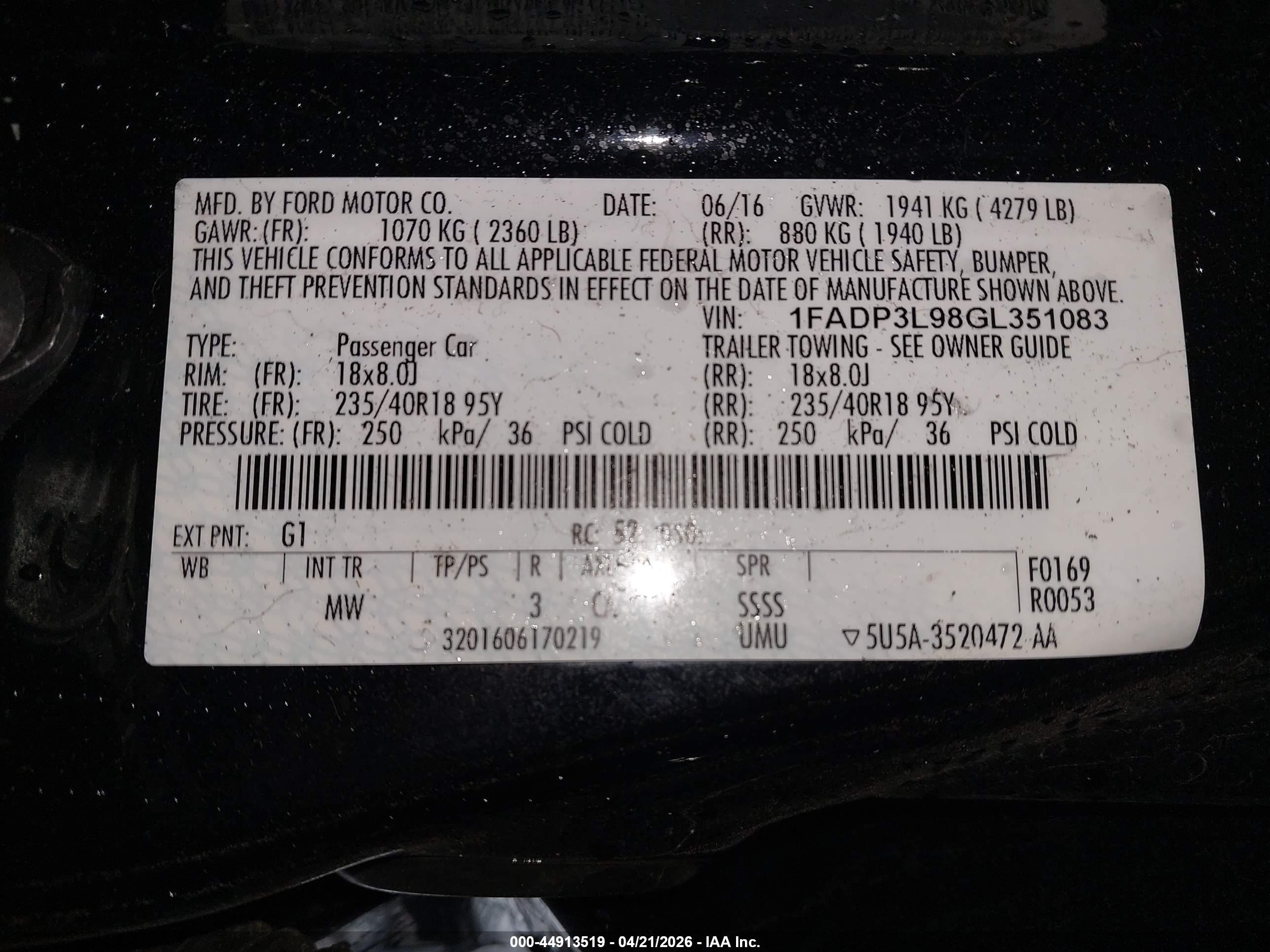 2016 Ford Focus St   Black vin: 1FADP3L98GL351083