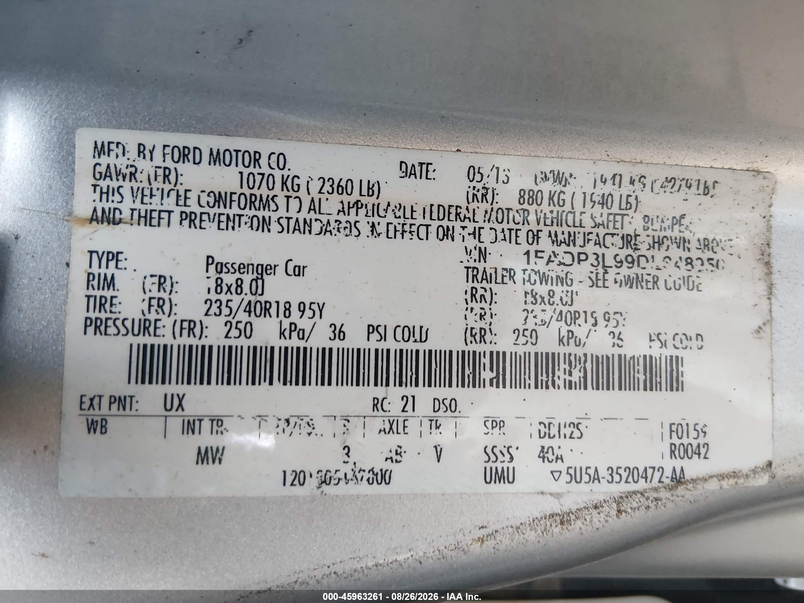 2013 Ford Focus St   Silver vin: 1FADP3L99DL348950