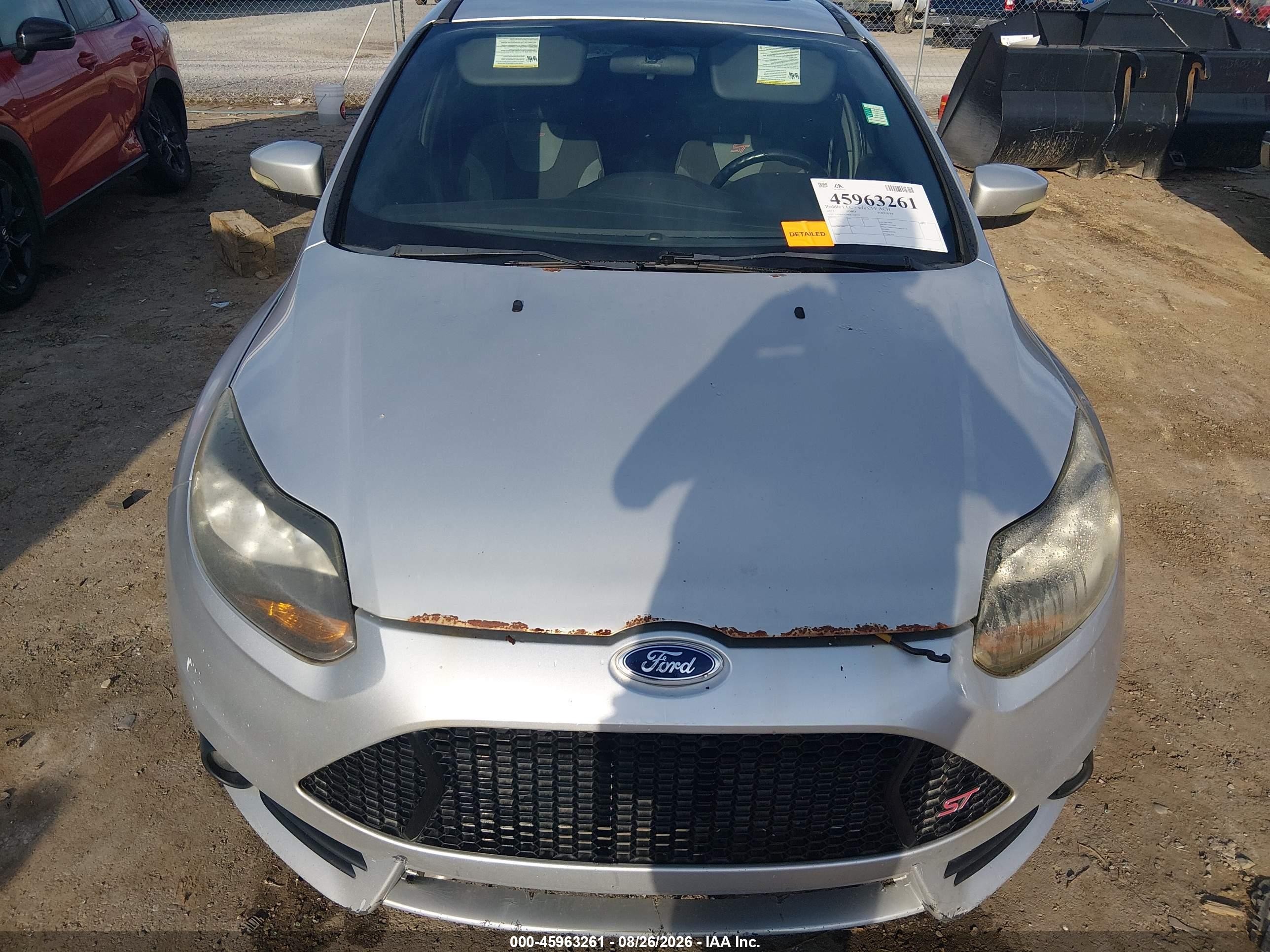 2013 Ford Focus St   Silver vin: 1FADP3L99DL348950
