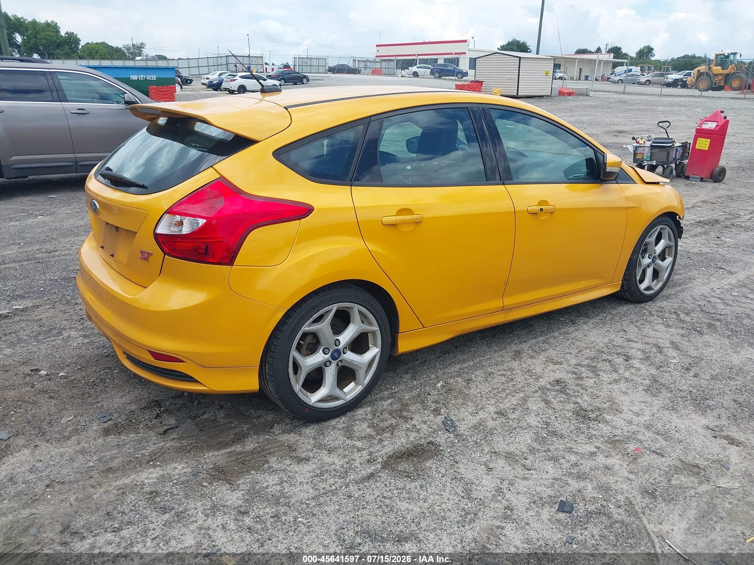 2013 Ford Focus St Yellow vin: 1FADP3L99DL364338