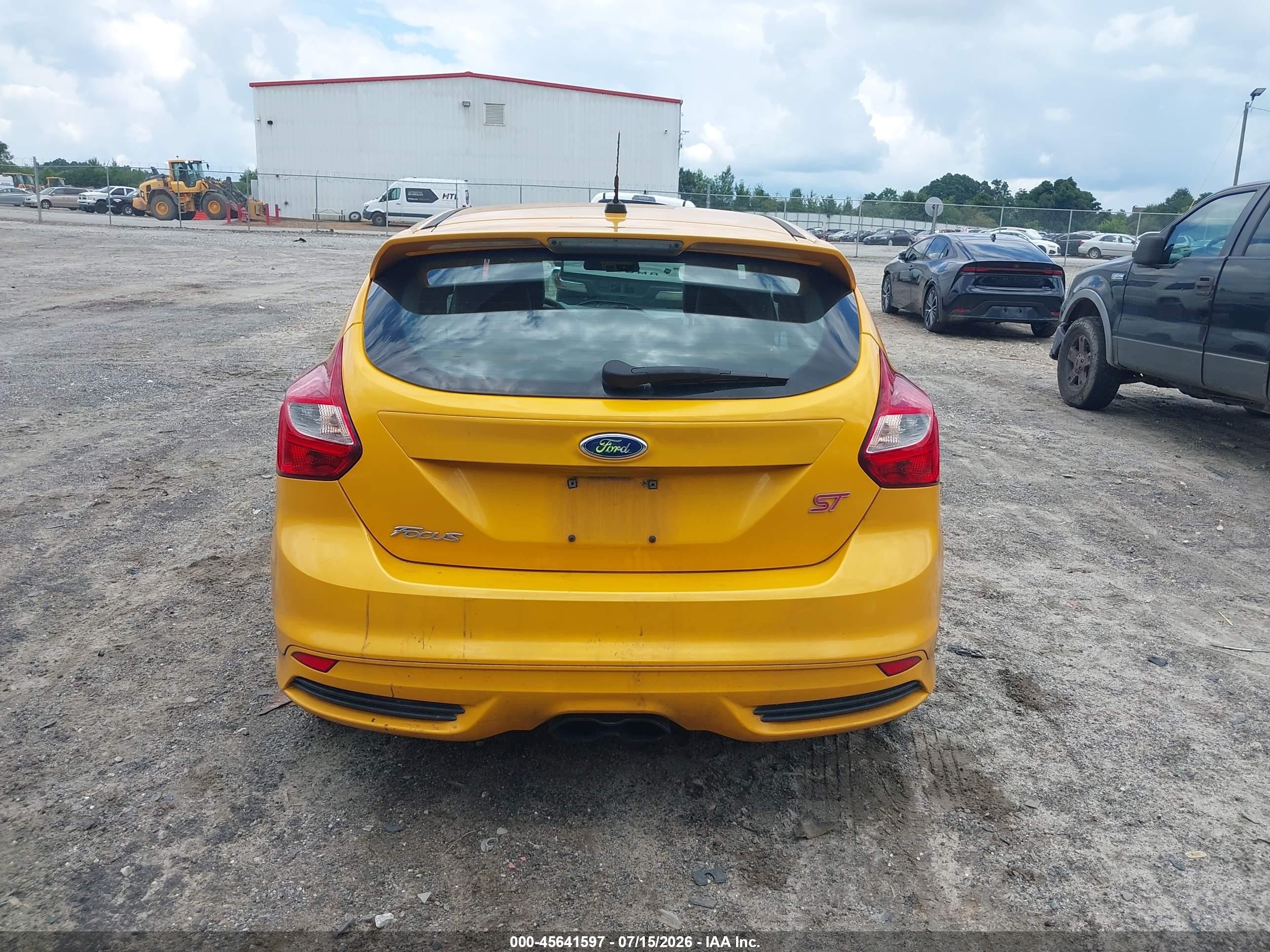 2013 Ford Focus St Yellow vin: 1FADP3L99DL364338