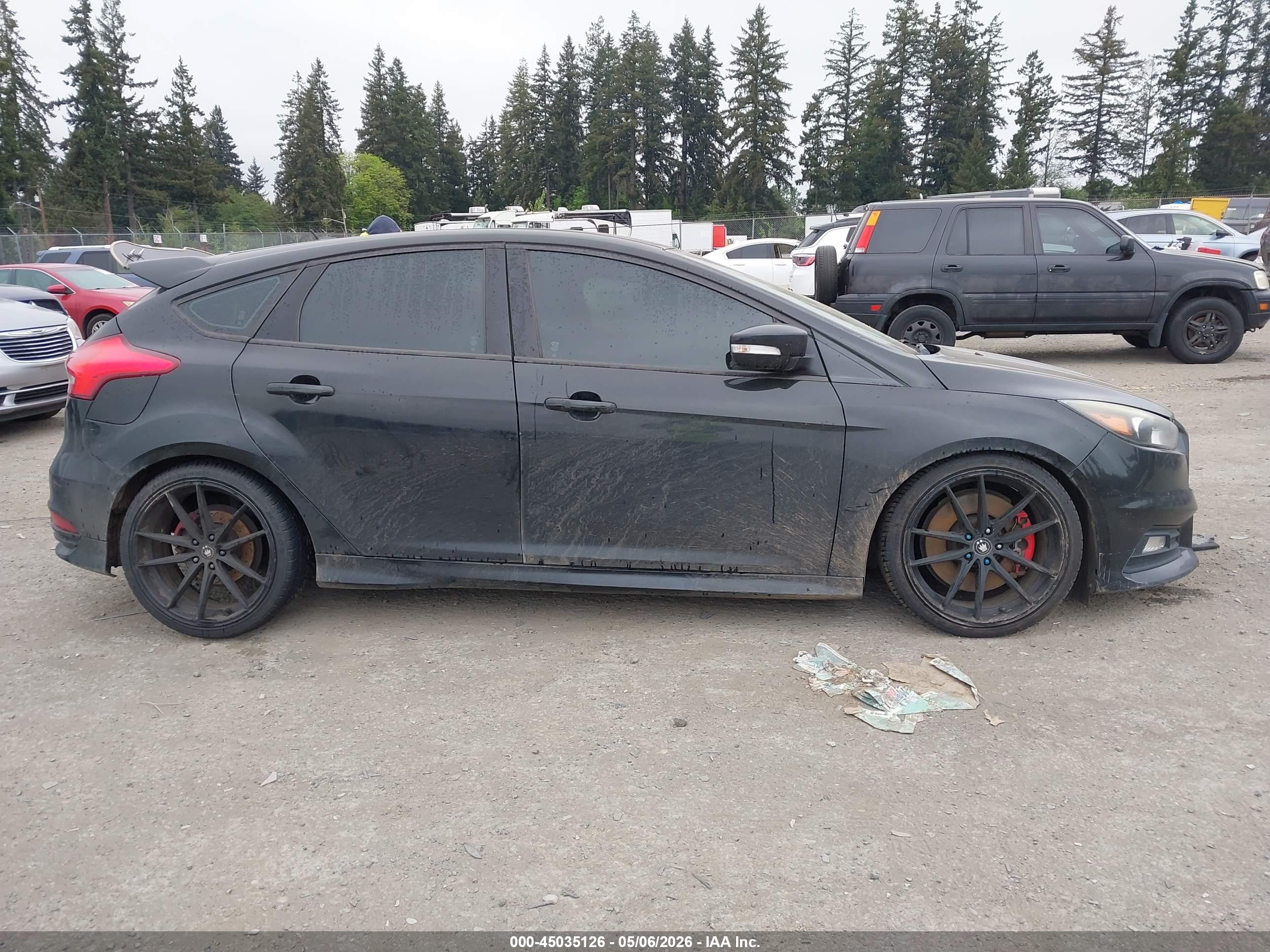 2015 Ford Focus St Черный vin: 1FADP3L99FL314056