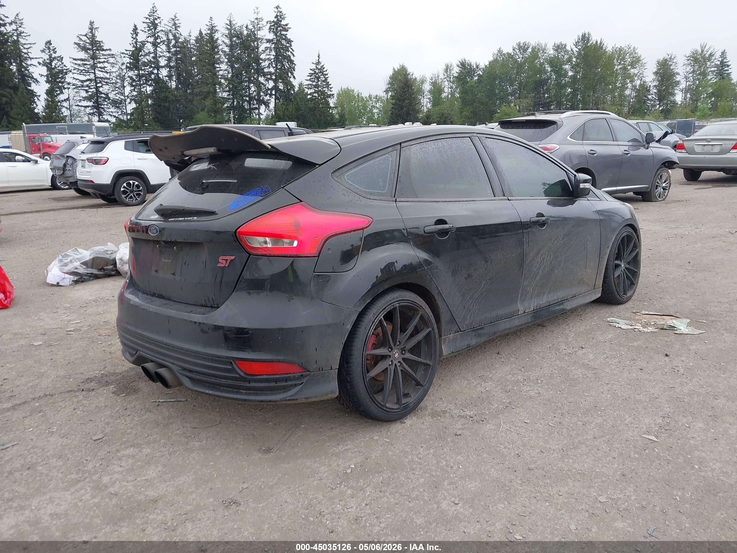 2015 Ford Focus St Черный vin: 1FADP3L99FL314056