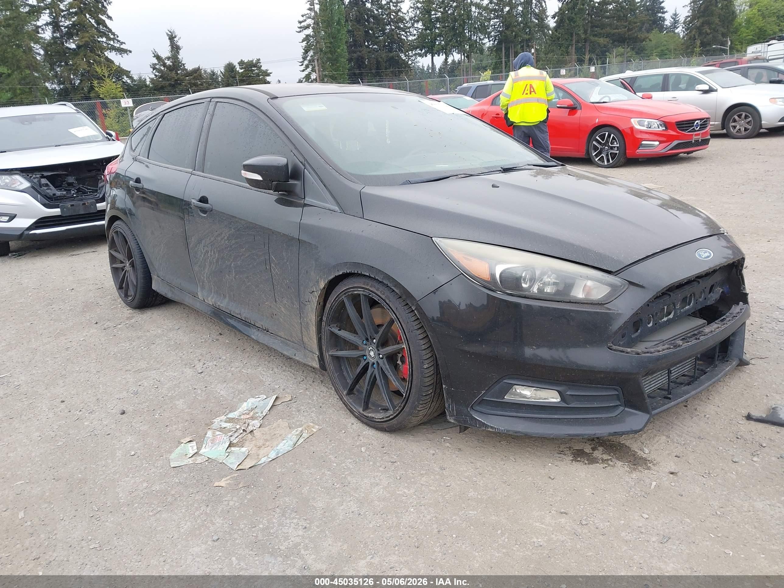 2015 Ford Focus St Черный vin: 1FADP3L99FL314056