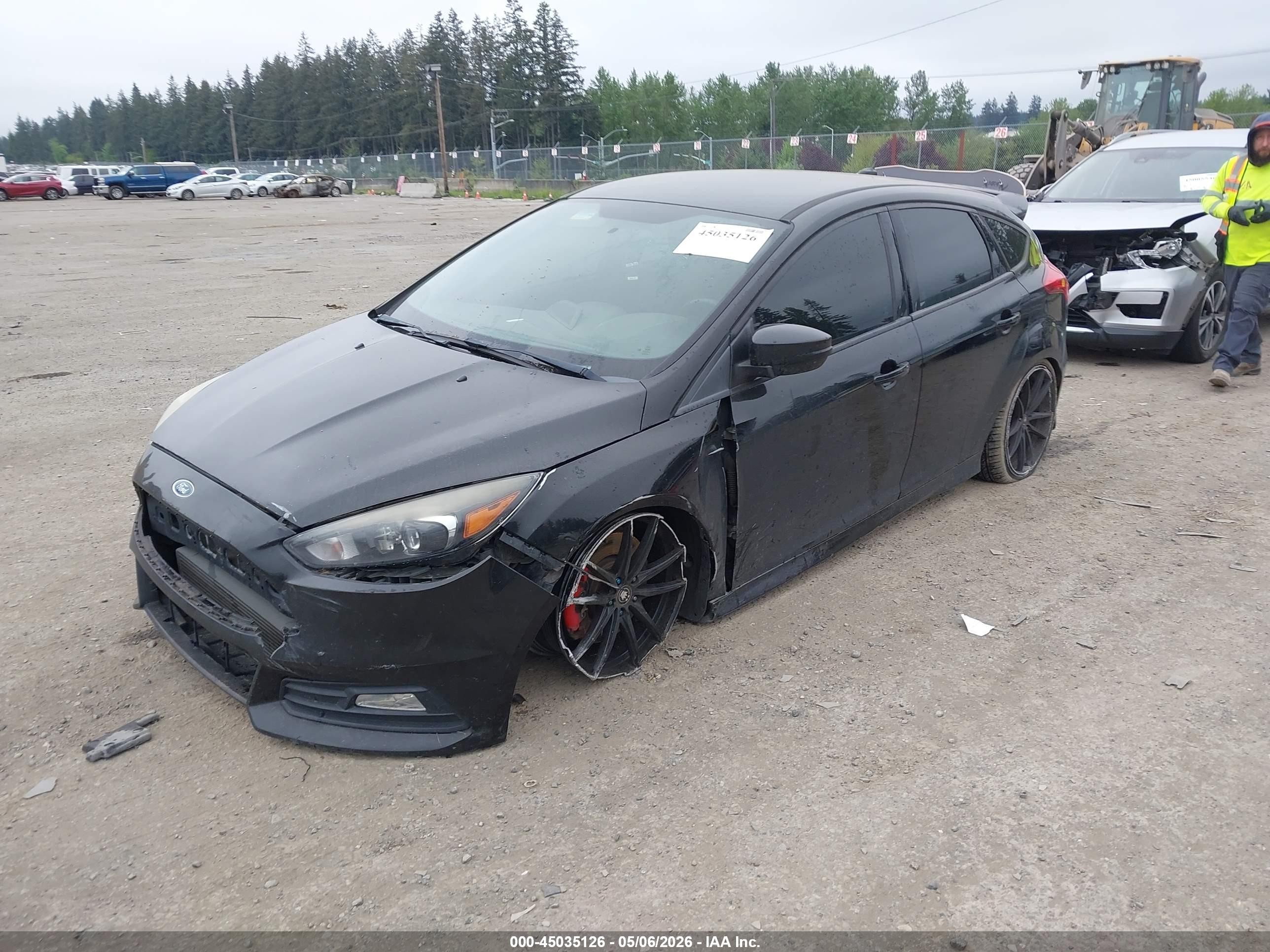 2015 Ford Focus St Черный vin: 1FADP3L99FL314056