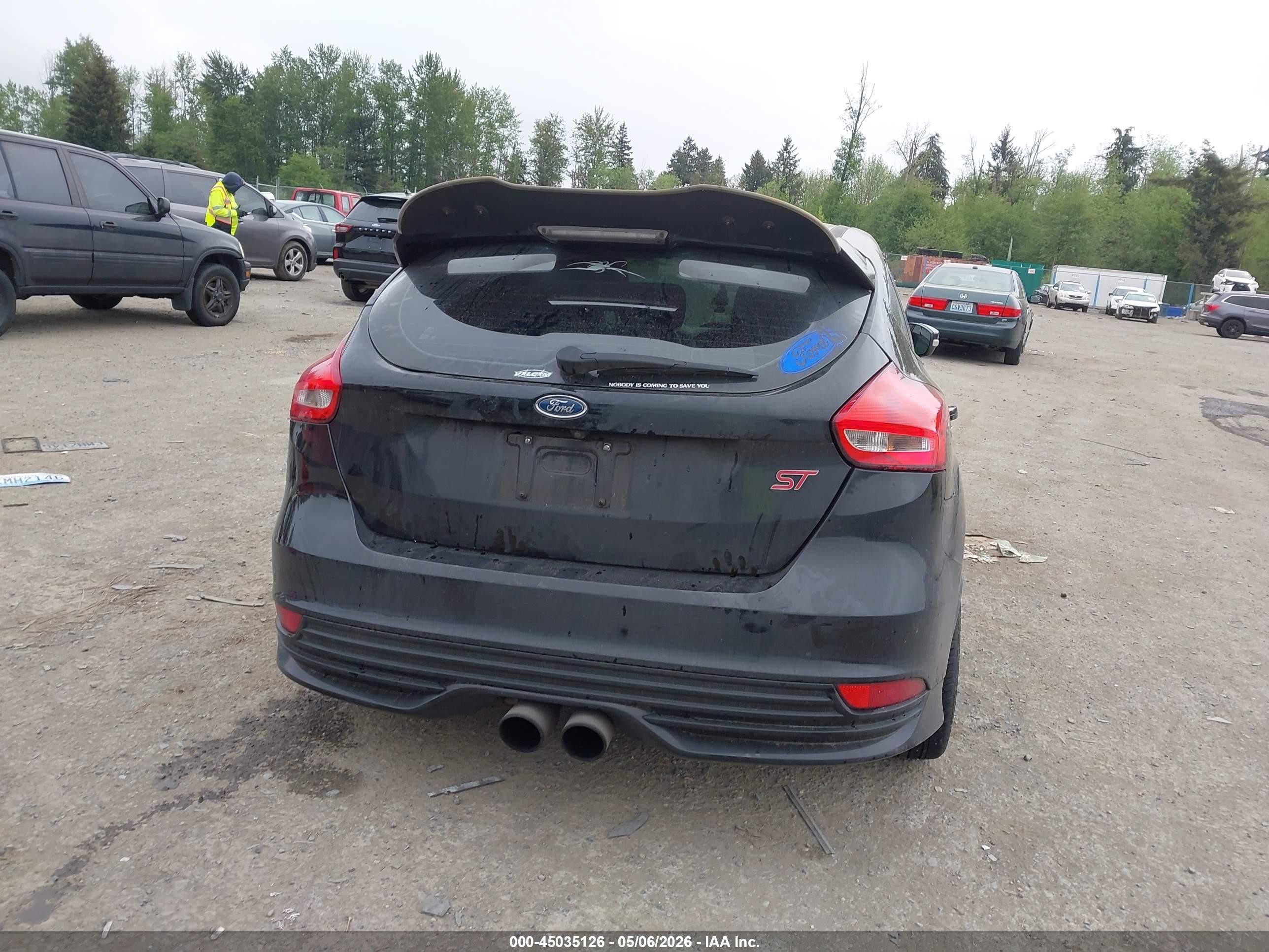 2015 Ford Focus St Черный vin: 1FADP3L99FL314056