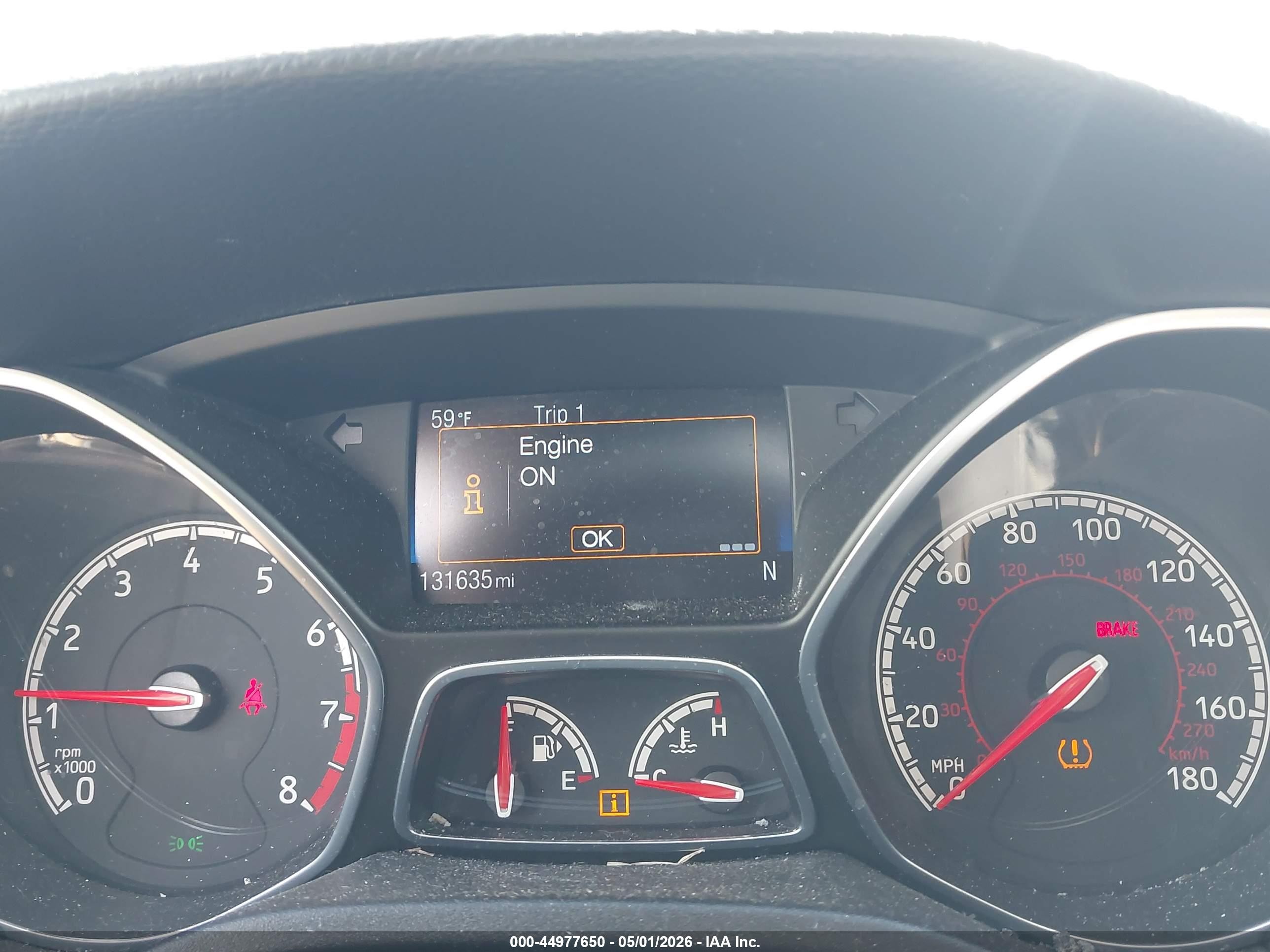 2015 Ford Focus St   Серый vin: 1FADP3L99FL379098