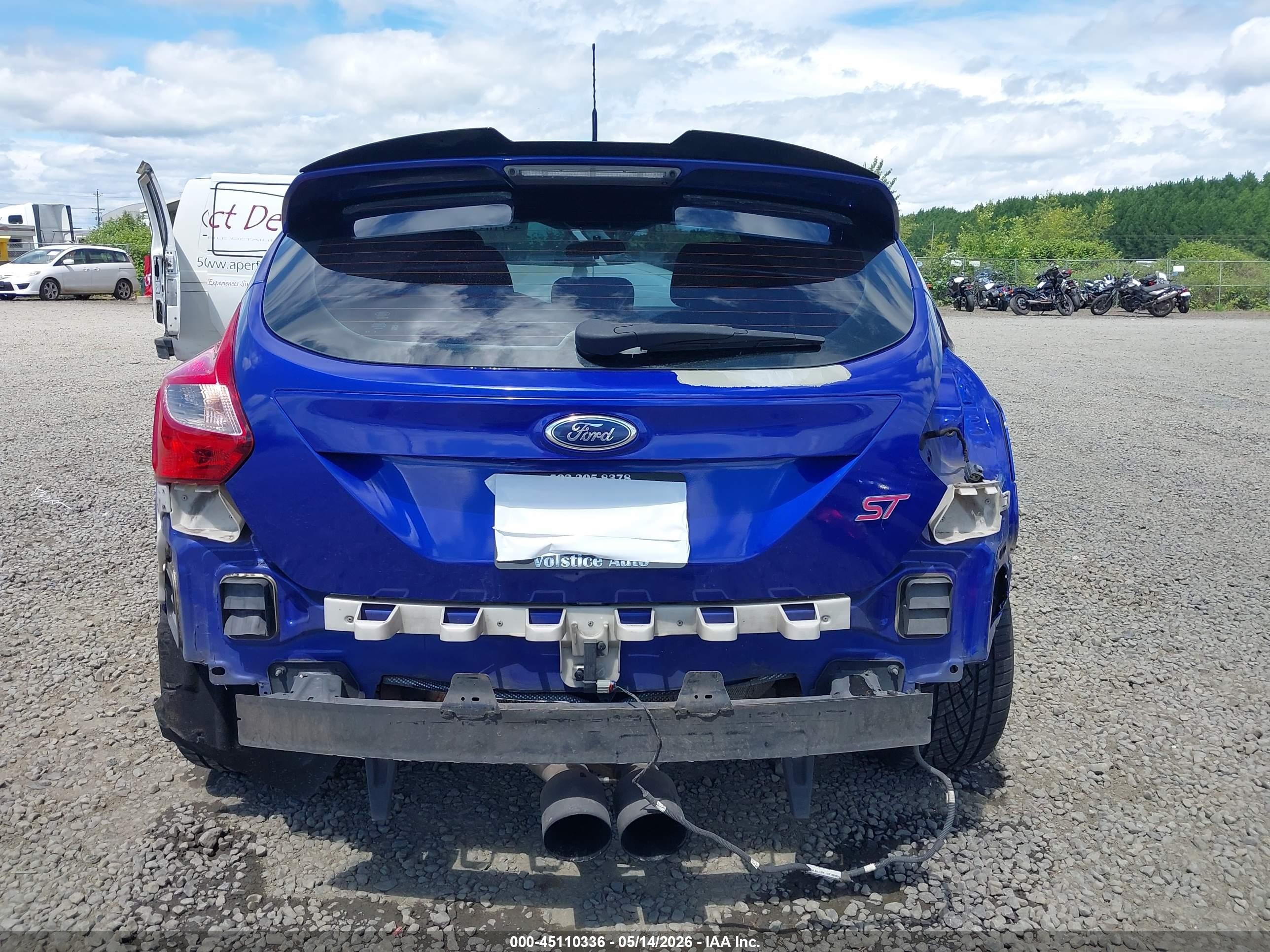 2013 Ford Focus St   Blue vin: 1FADP3L9XDL185645