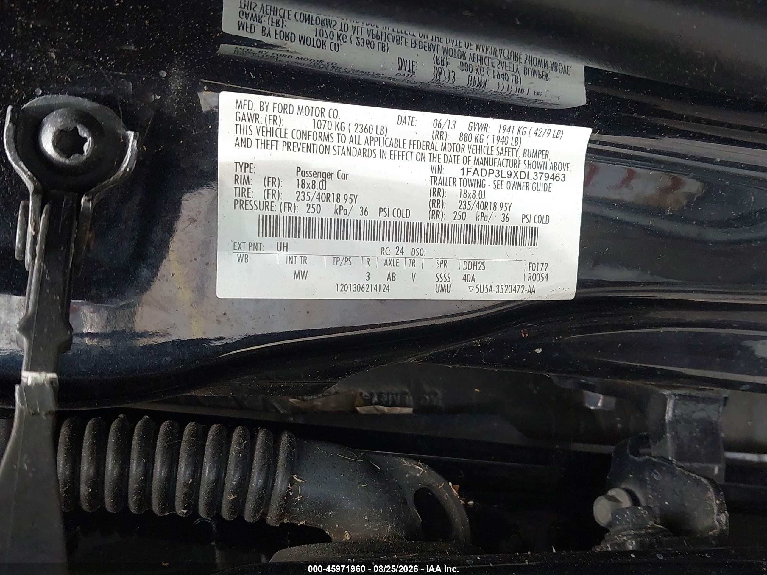 2013 Ford Focus St   Черный vin: 1FADP3L9XDL379463