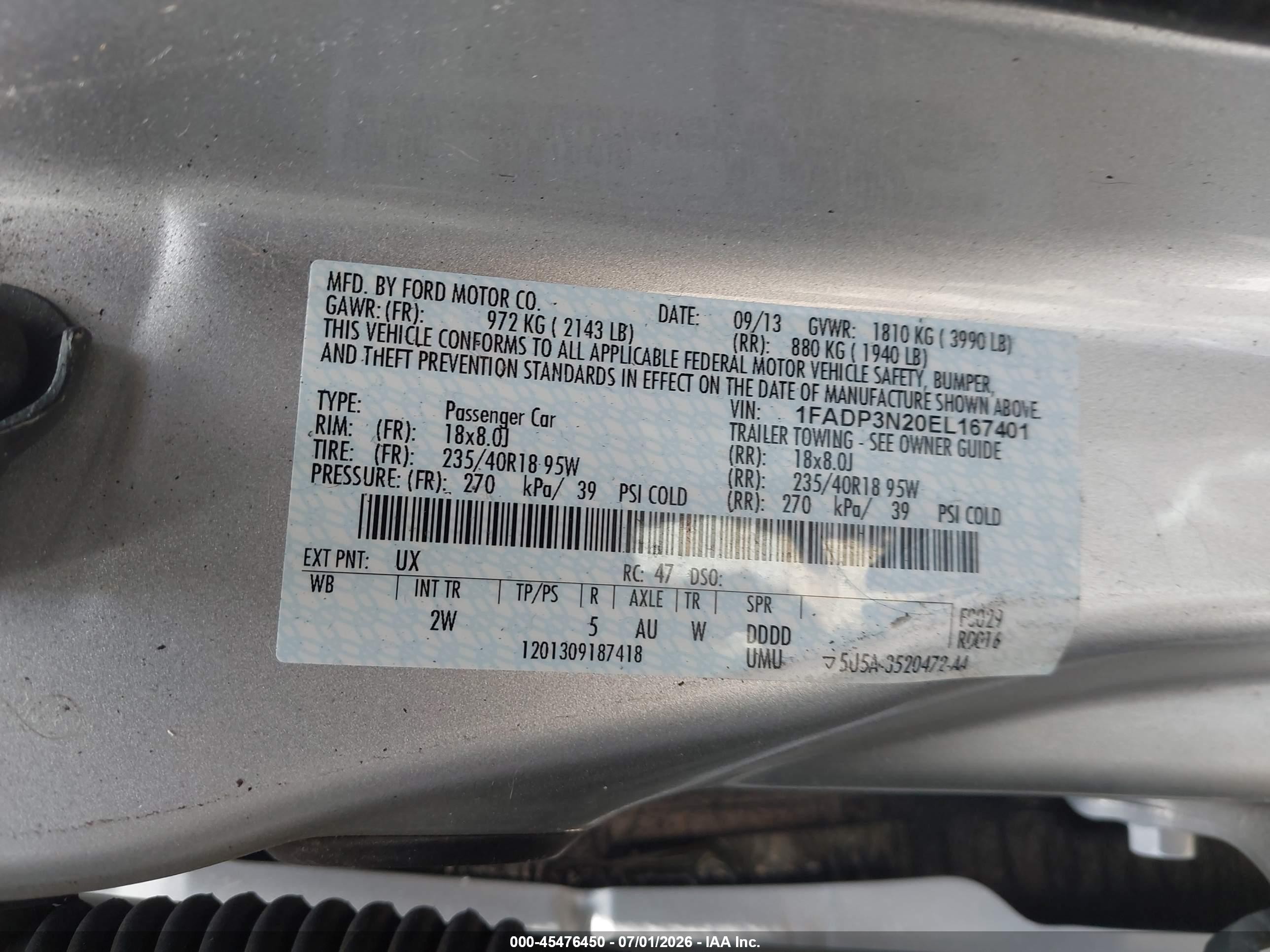 2014 Ford Focus Titanium Silver vin: 1FADP3N20EL167401