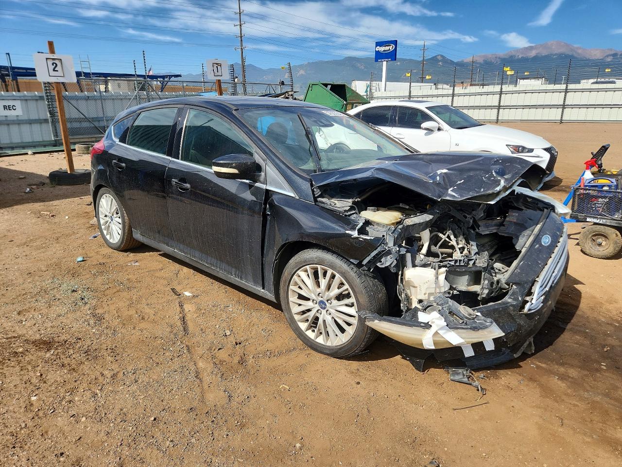 2015 Ford Focus Titanium Черный vin: 1FADP3N20FL279326