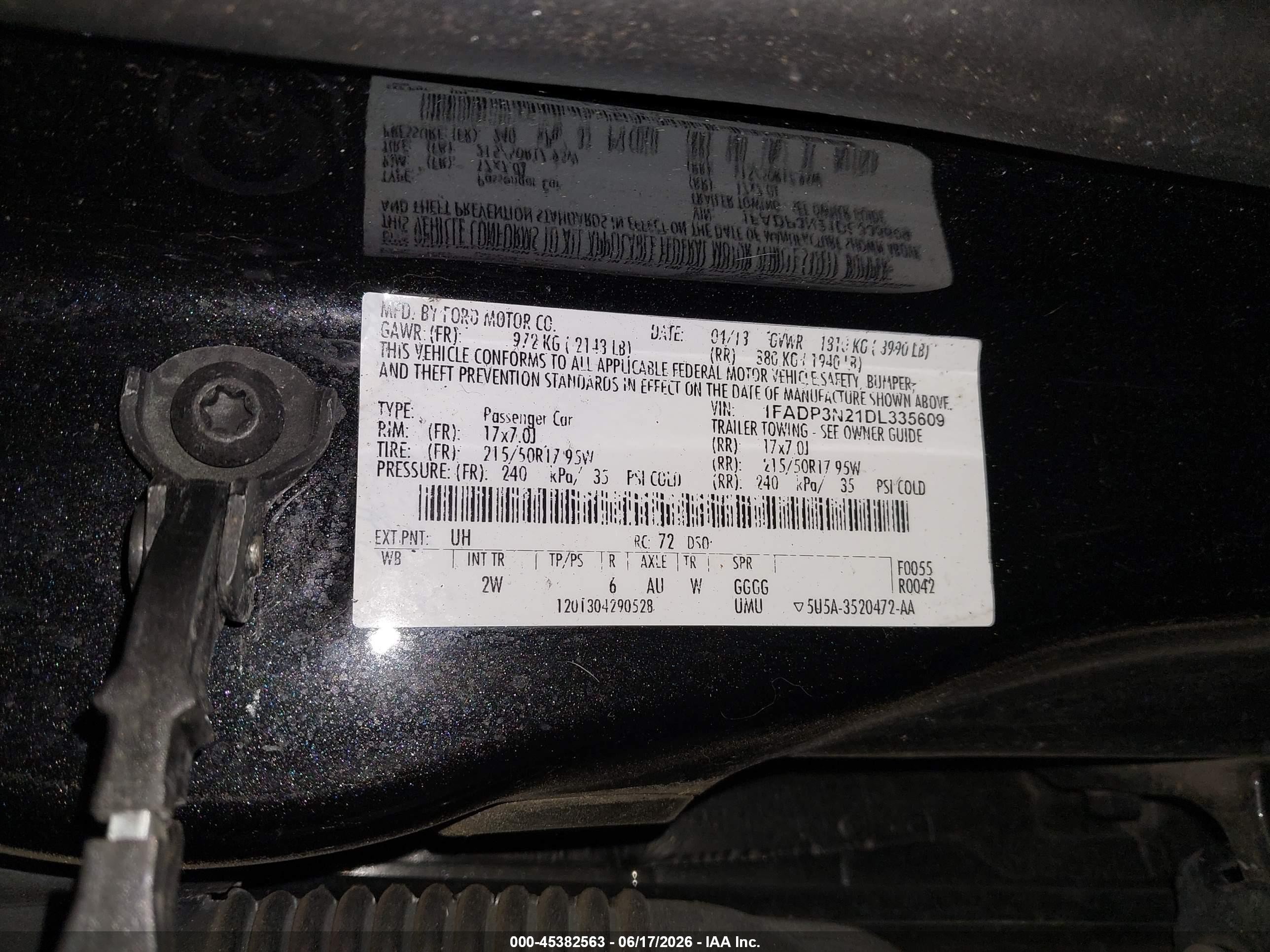 2013 Ford Focus Titanium Black vin: 1FADP3N21DL335609