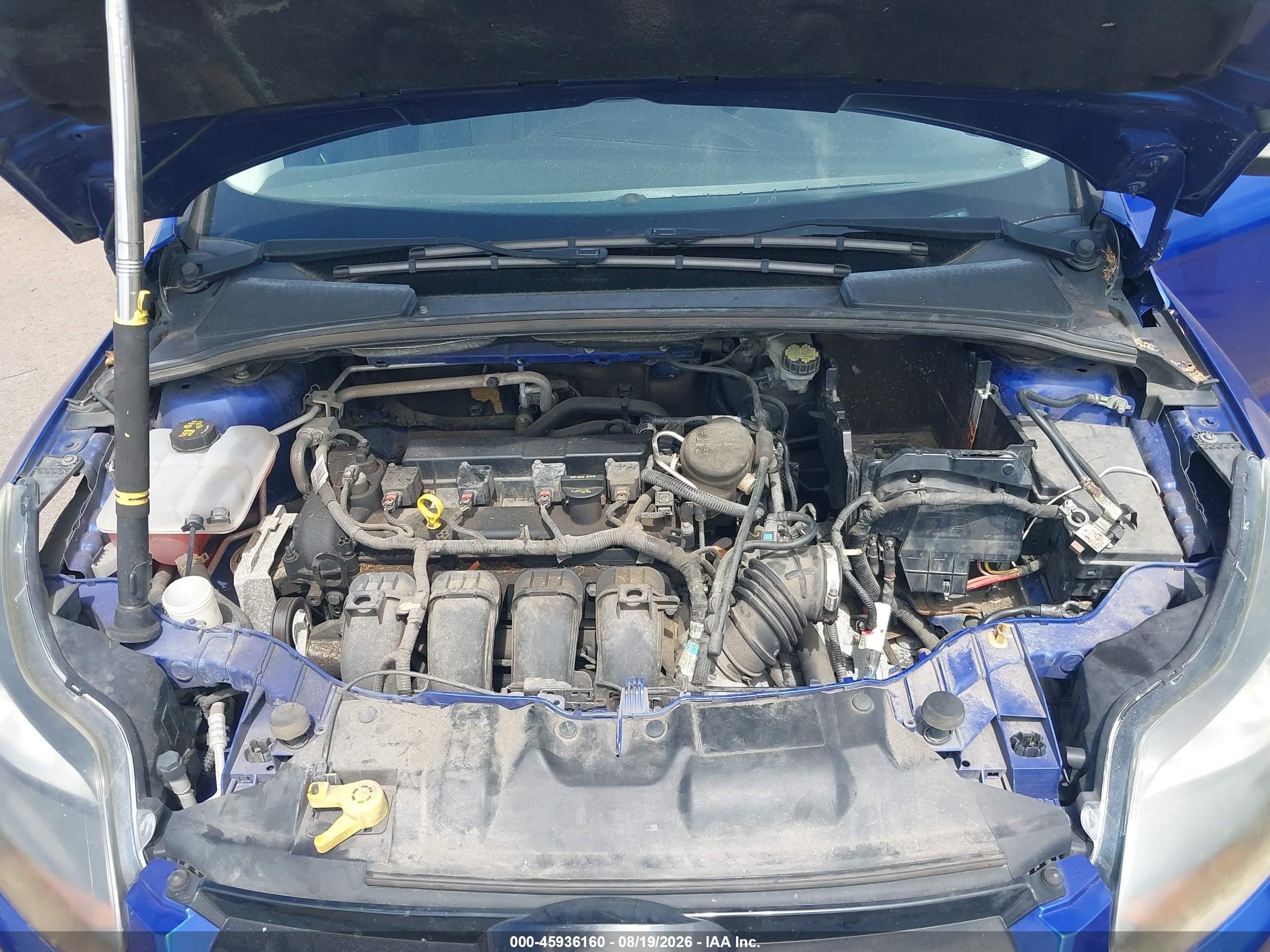 2014 Ford Focus Titanium Синий vin: 1FADP3N21EL123942