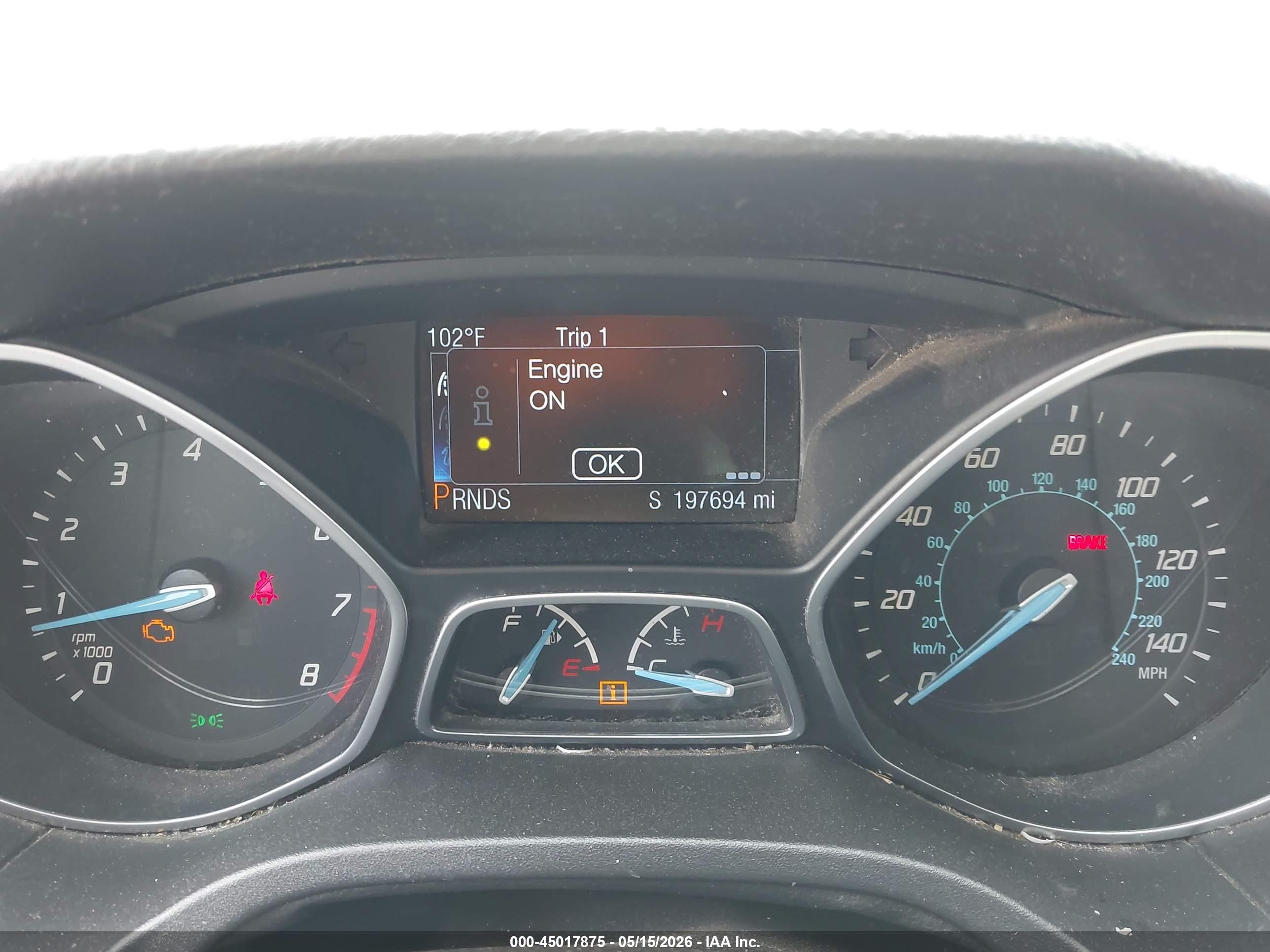 2014 Ford Focus Titanium Gray vin: 1FADP3N21EL259939