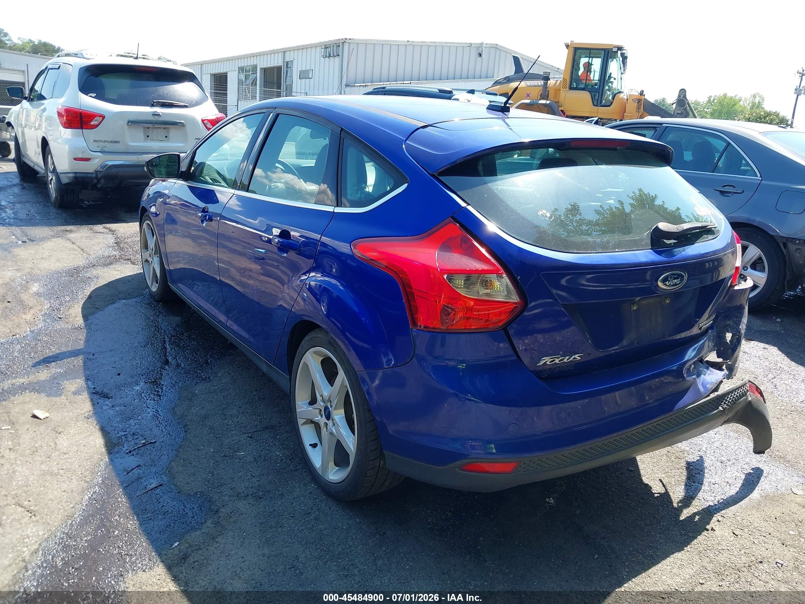 2014 Ford Focus Titanium Синий vin: 1FADP3N21EL345249