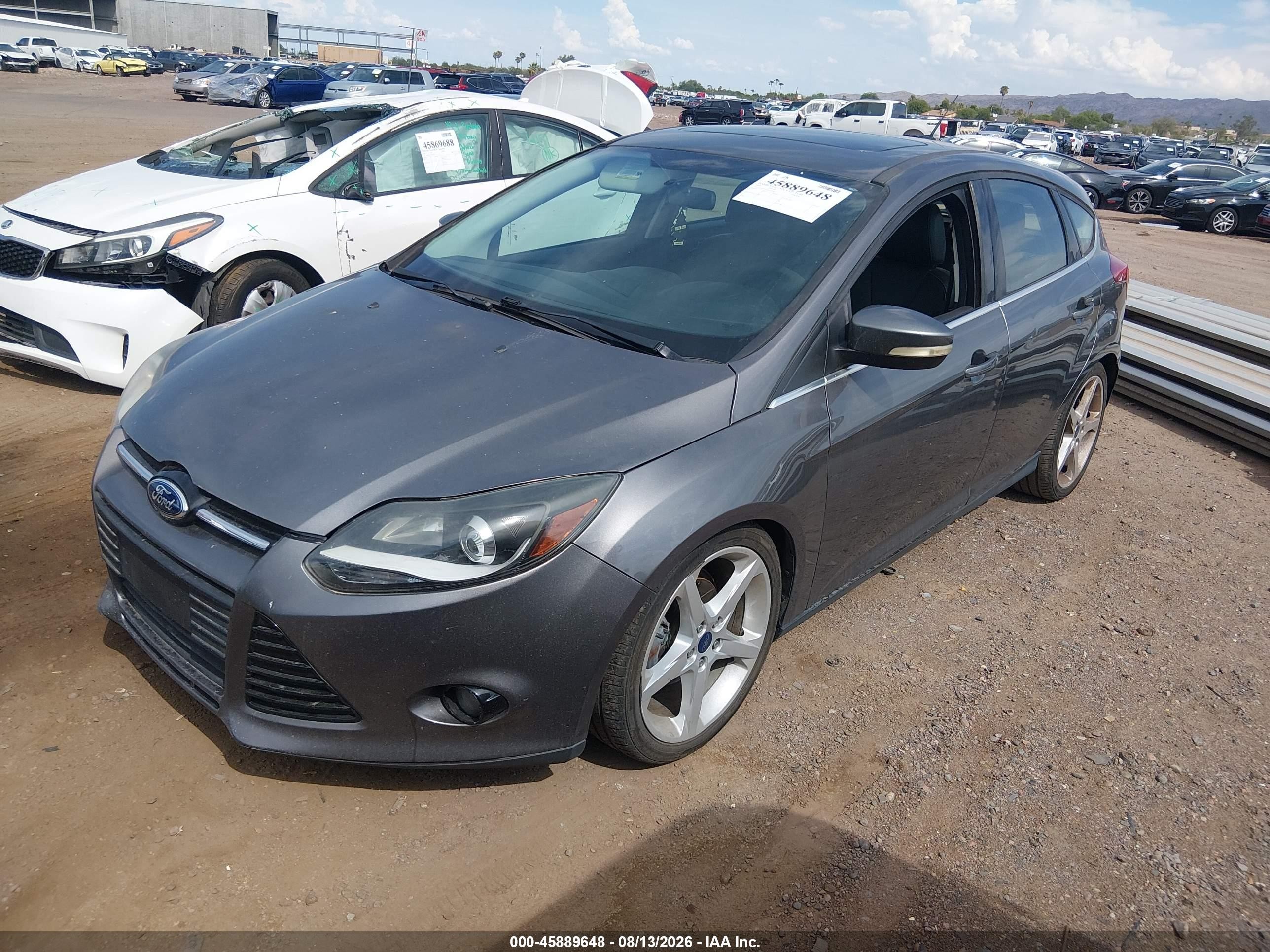 2014 Ford Focus Titanium Gray vin: 1FADP3N21EL422699