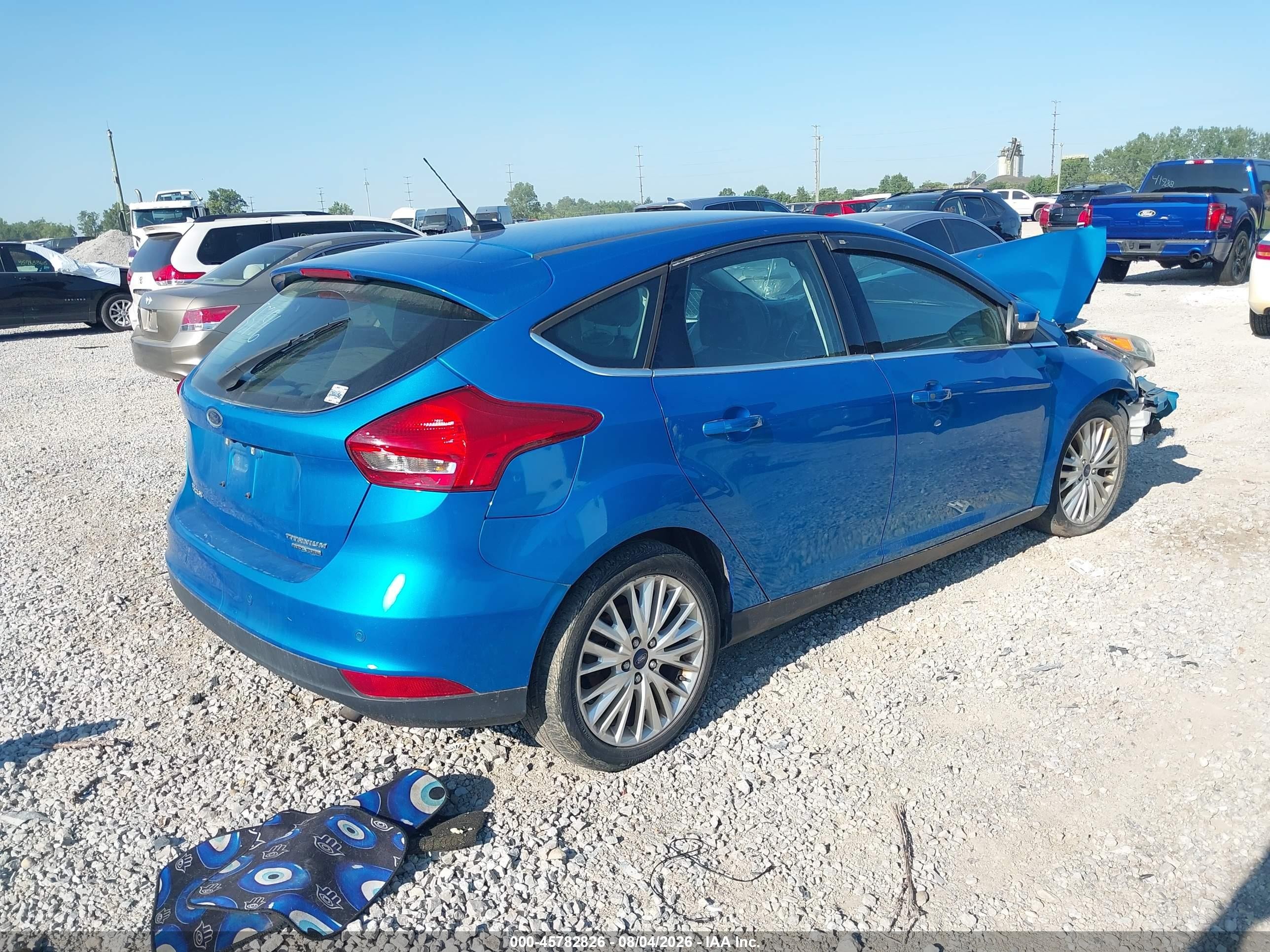 2015 Ford Focus Titanium Blue vin: 1FADP3N21FL355796
