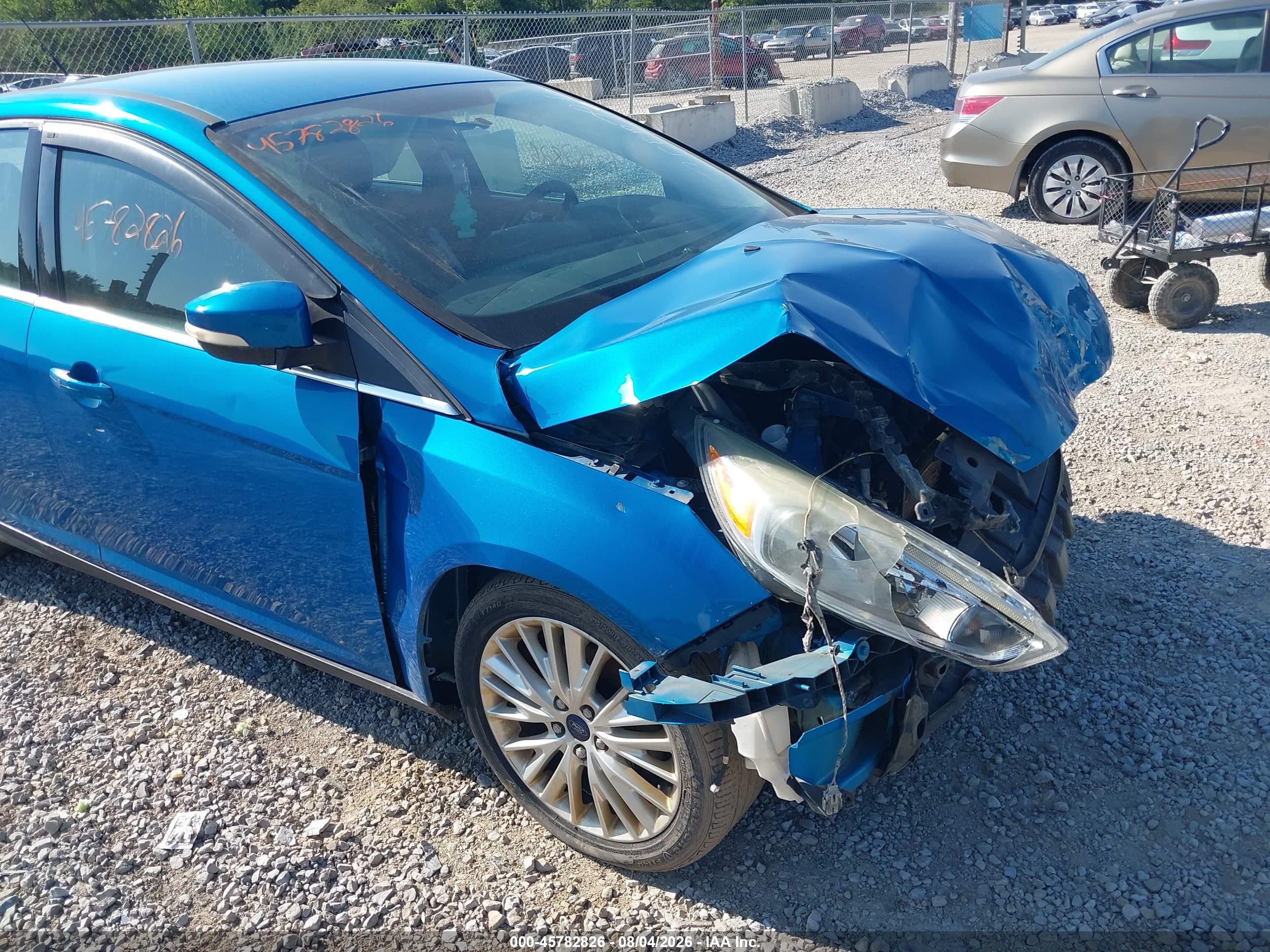 2015 Ford Focus Titanium Blue vin: 1FADP3N21FL355796