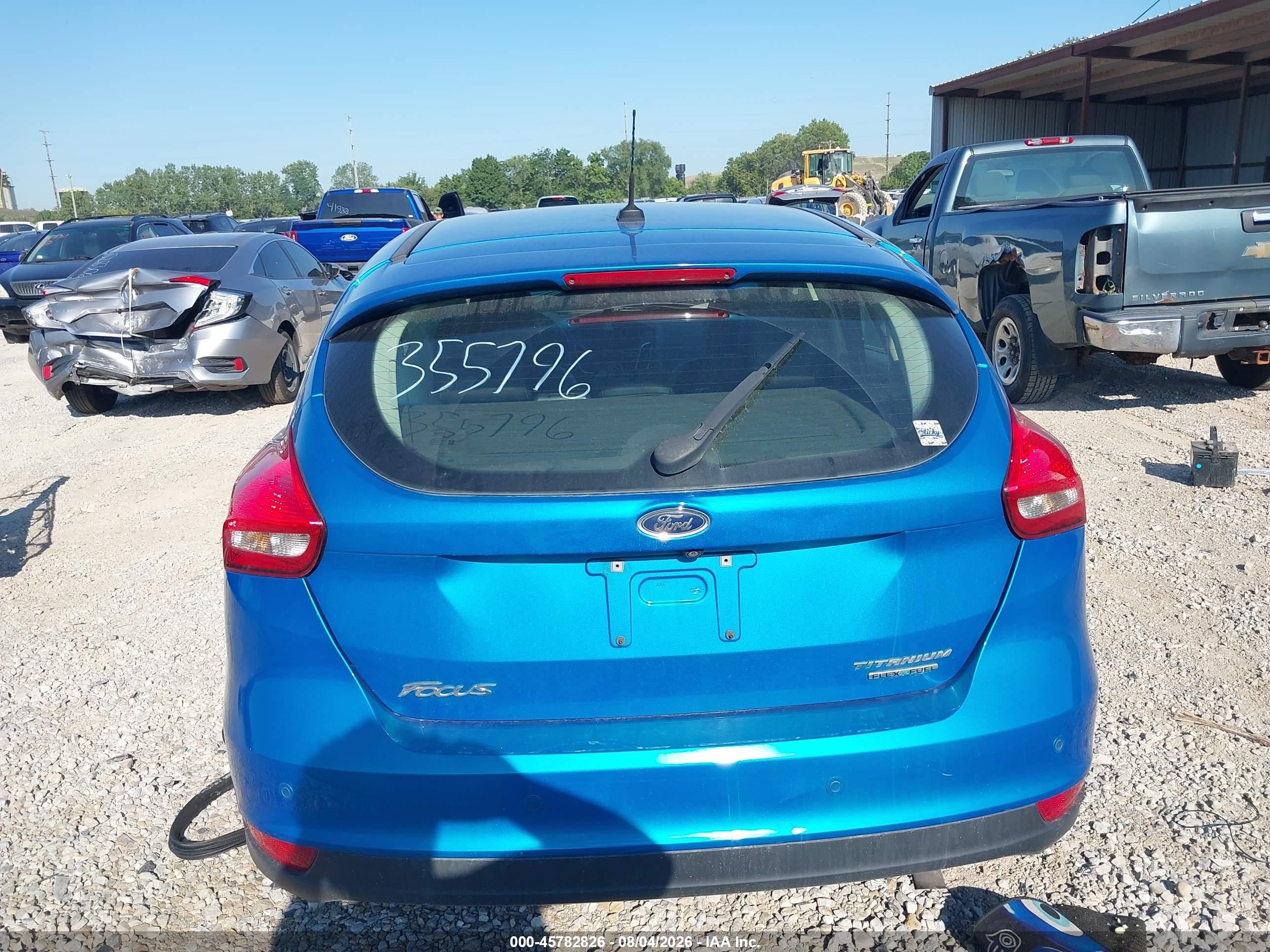 2015 Ford Focus Titanium Blue vin: 1FADP3N21FL355796