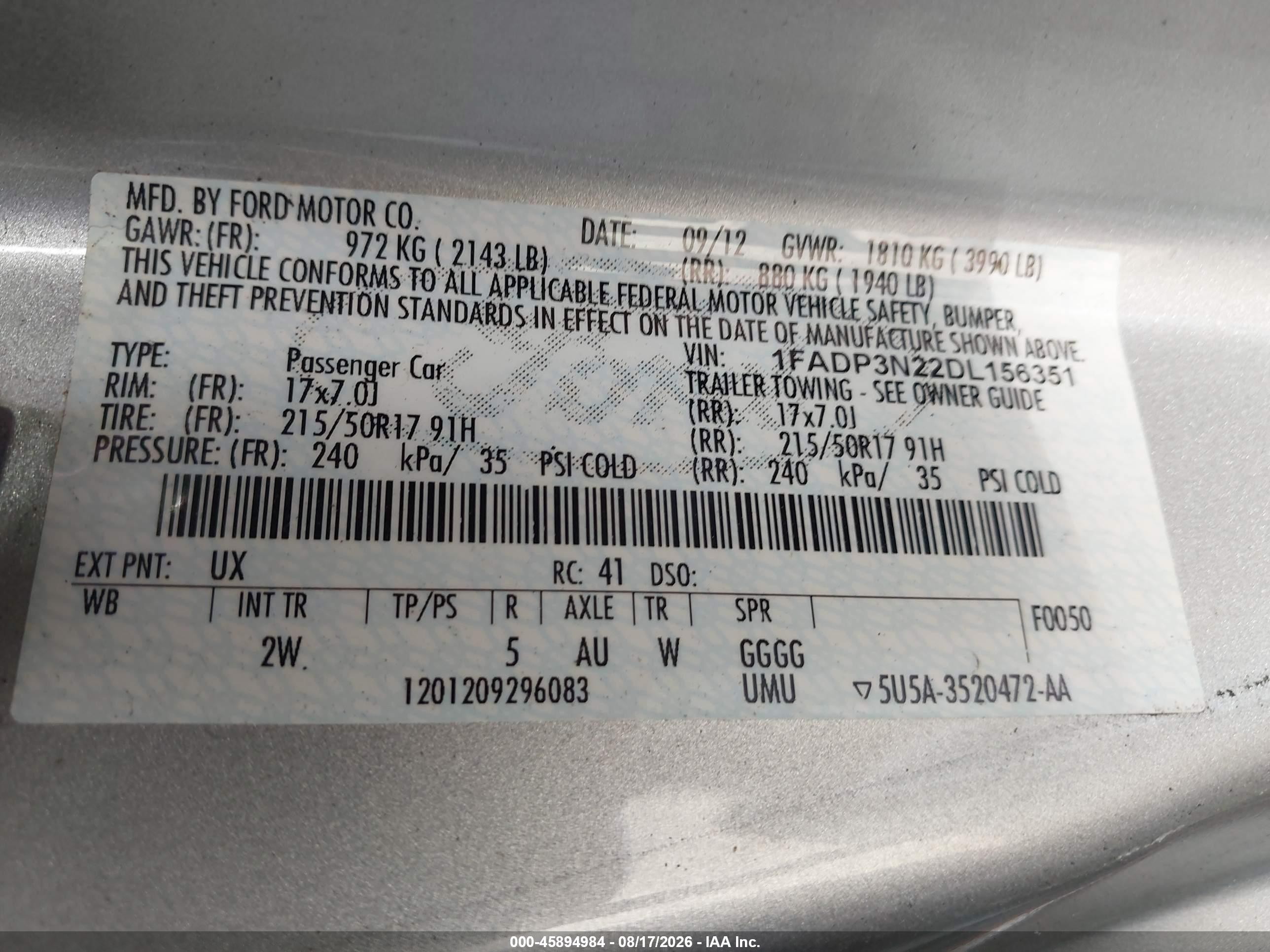 2013 Ford Focus Titanium Silver vin: 1FADP3N22DL156351