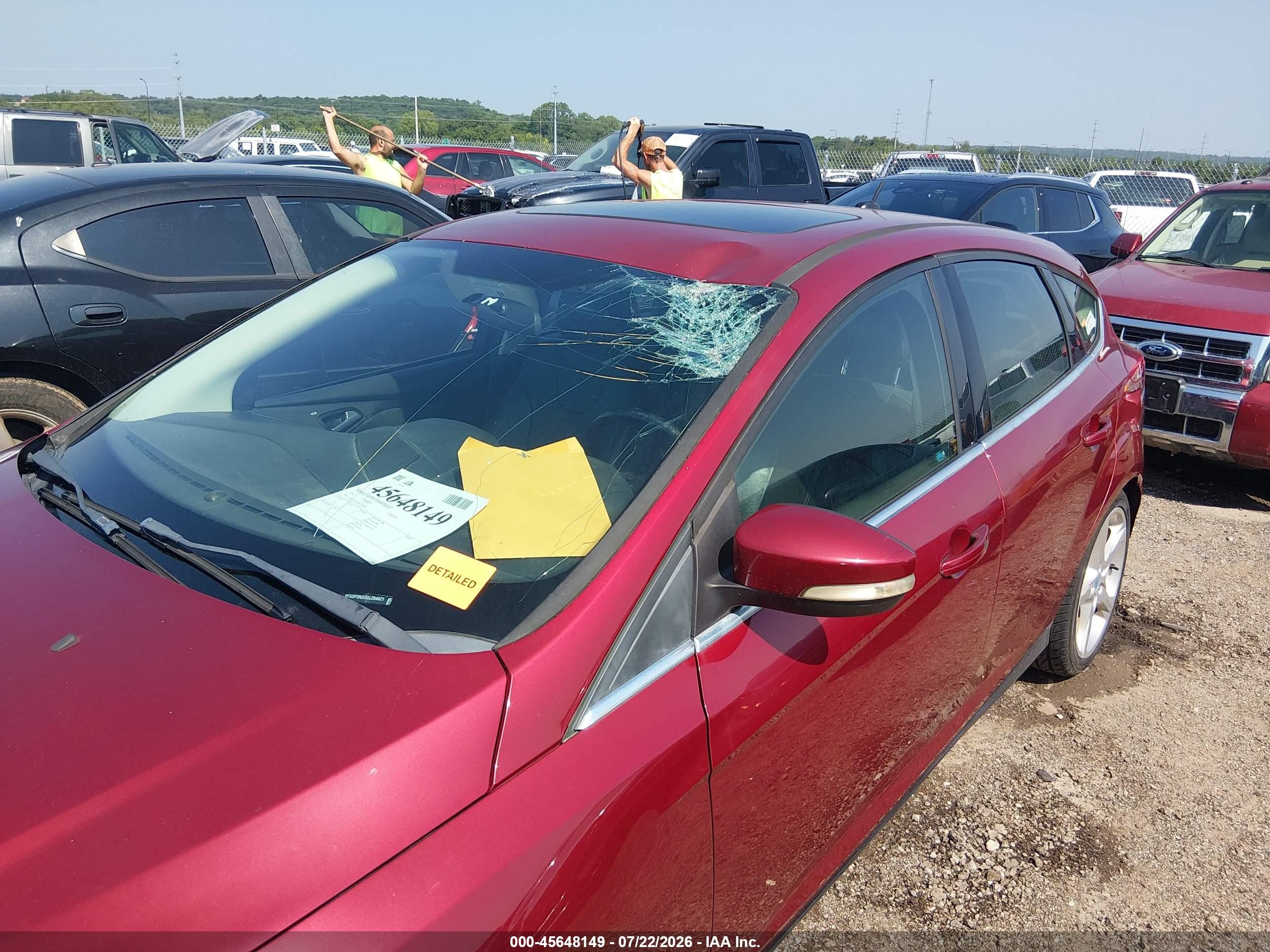 2013 Ford Focus Titanium Red vin: 1FADP3N22DL254621