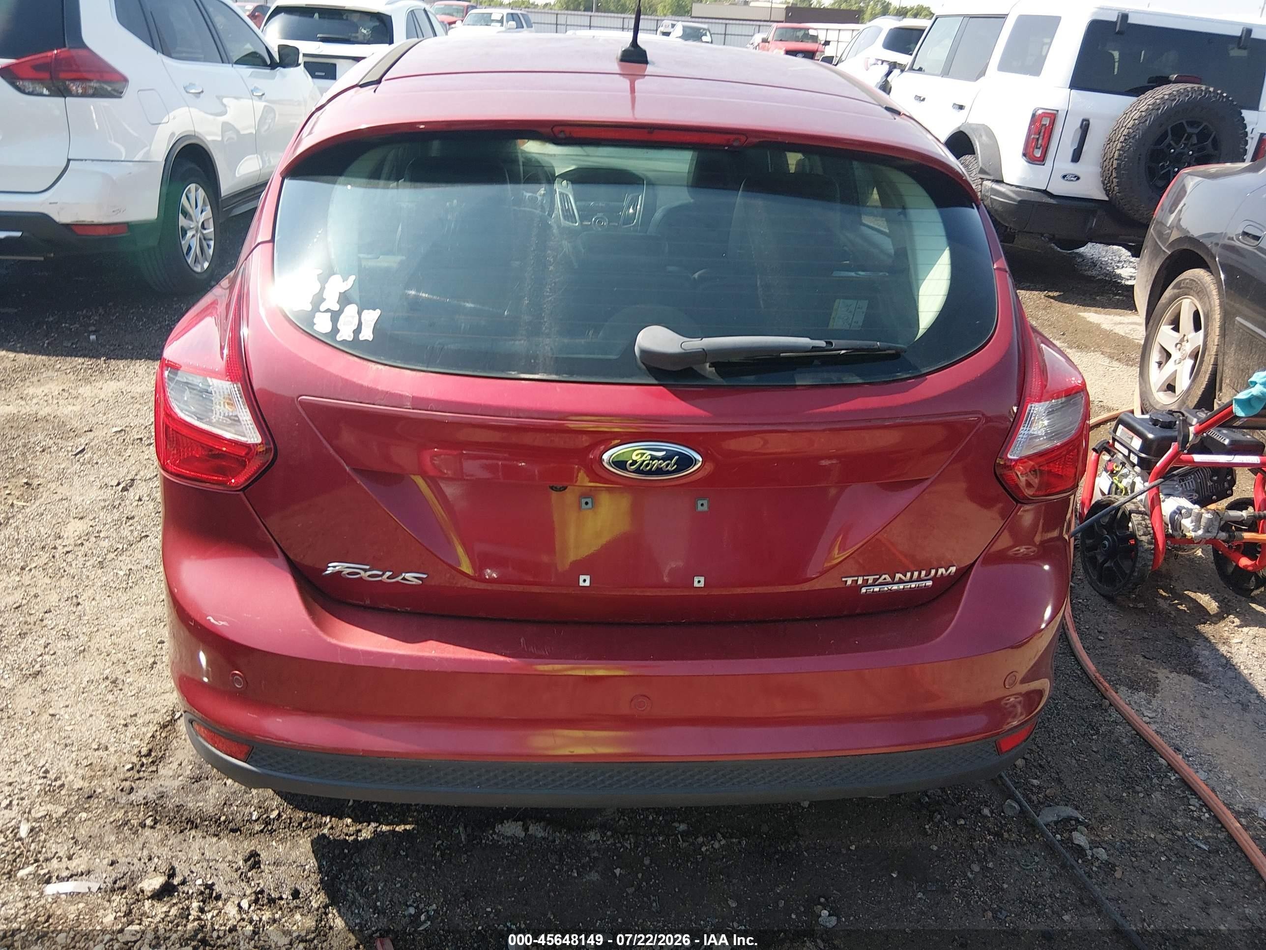 2013 Ford Focus Titanium Red vin: 1FADP3N22DL254621