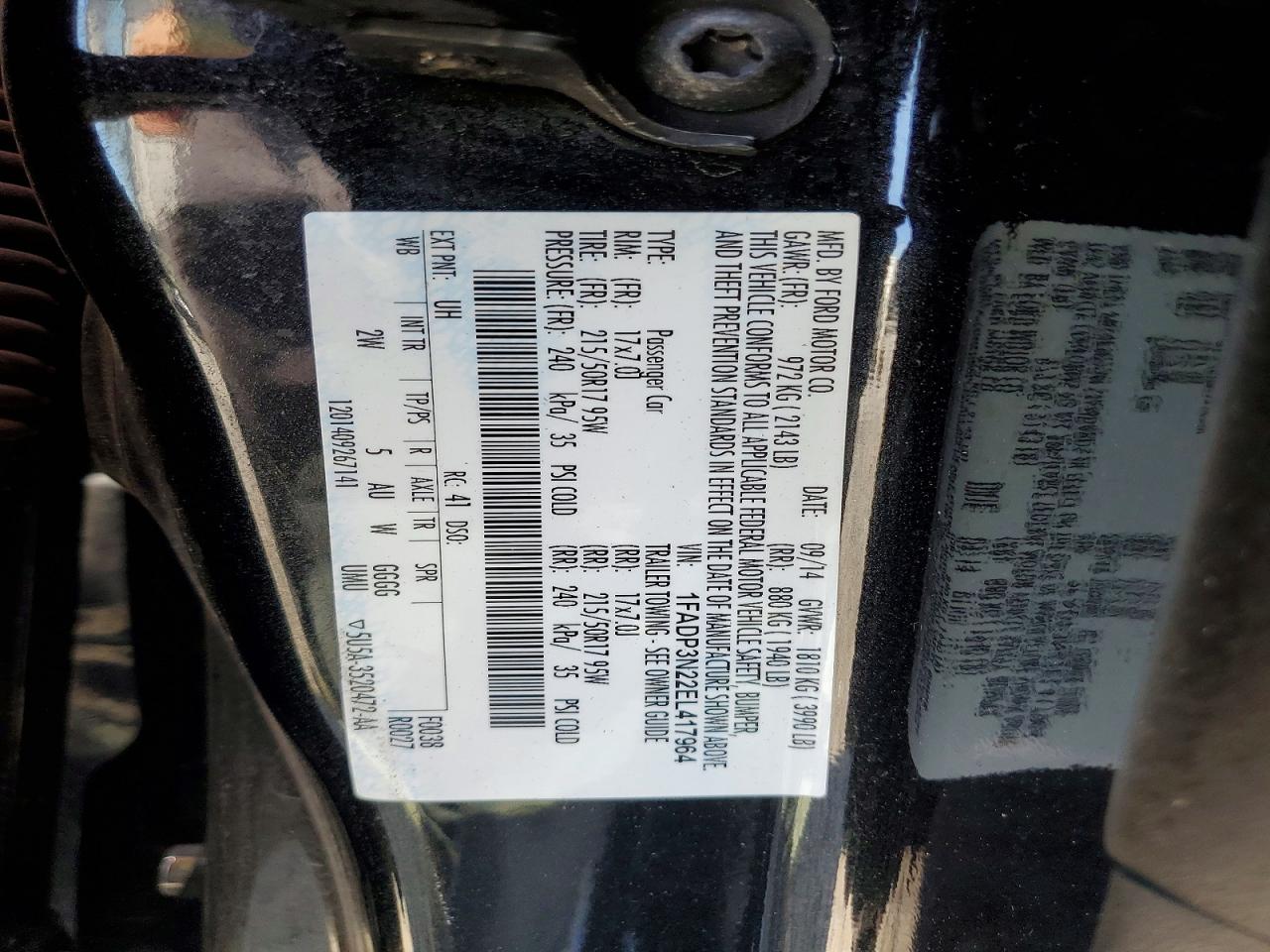 2014 Ford Focus Titanium Black vin: 1FADP3N22EL417964