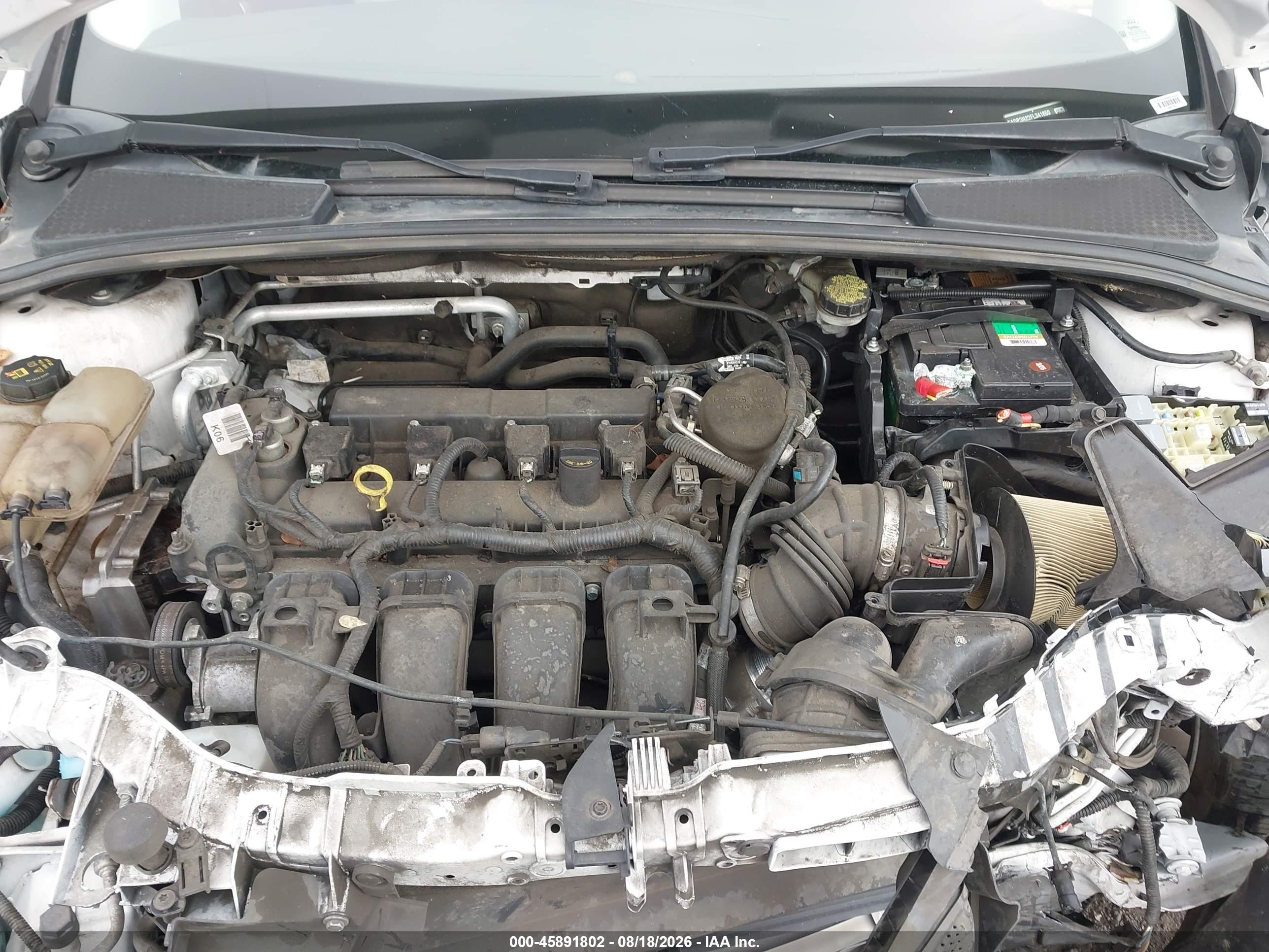 2015 Ford Focus Titanium Белый vin: 1FADP3N22FL341860