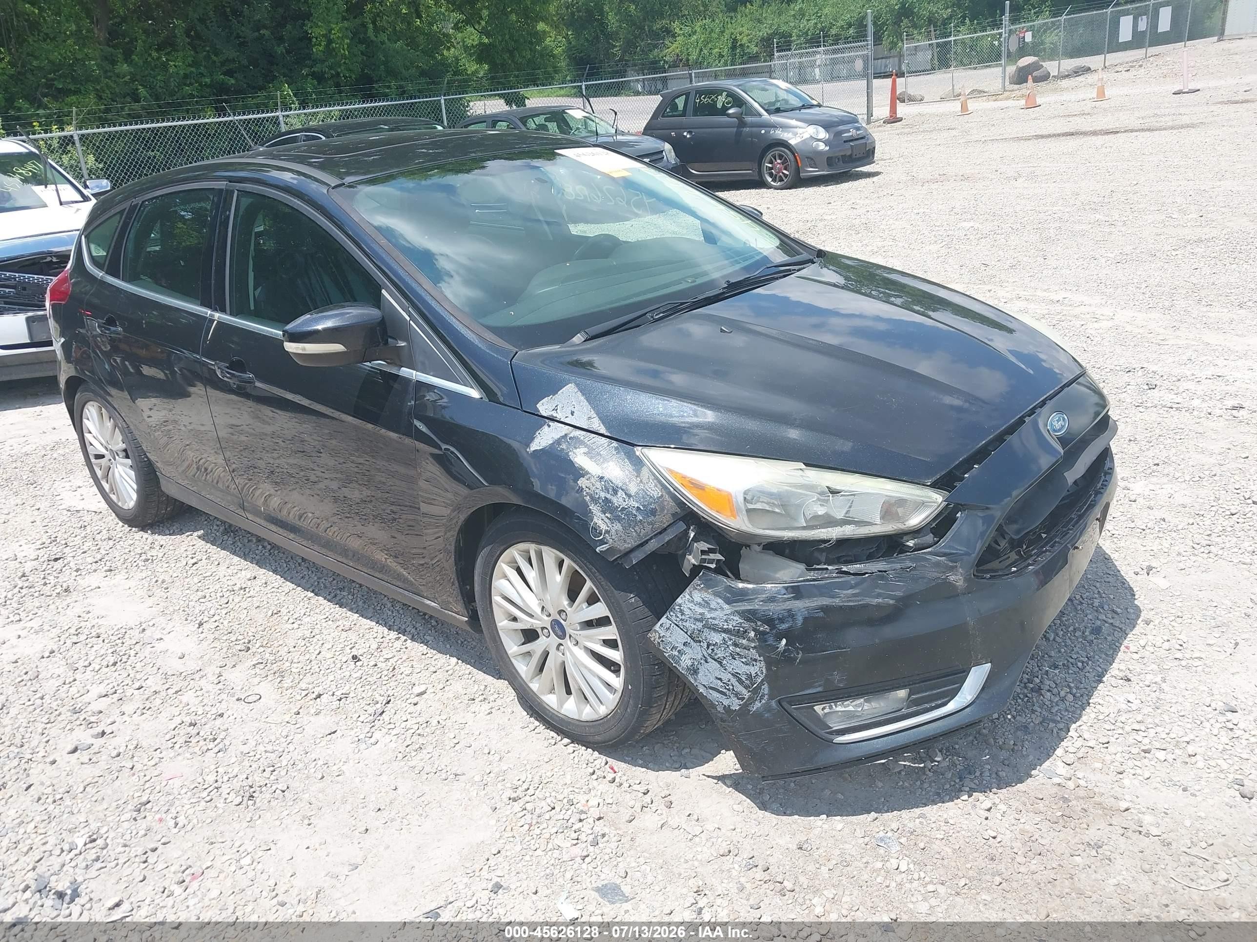 2015 Ford Focus Titanium Black vin: 1FADP3N22FL356018