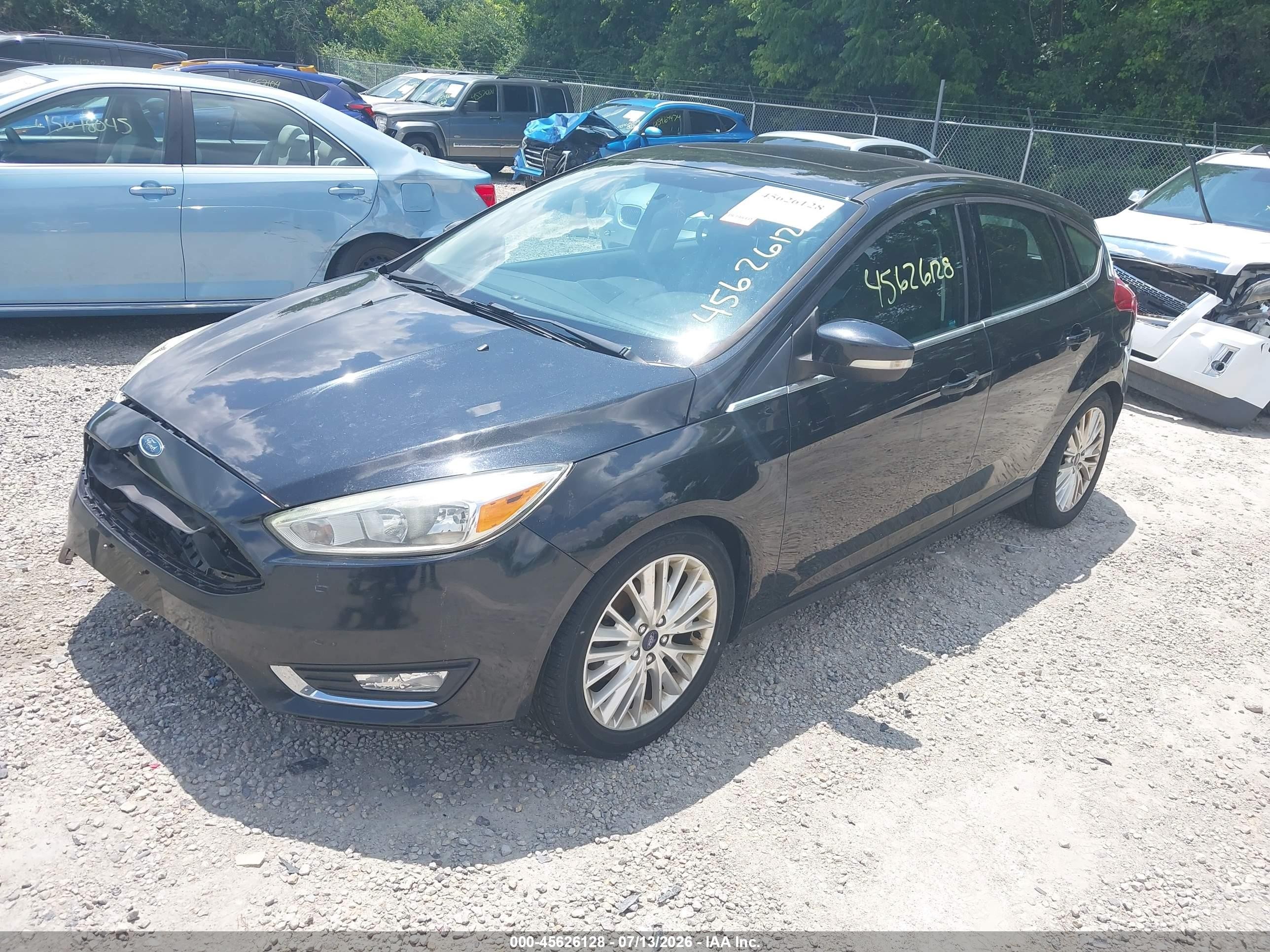 2015 Ford Focus Titanium Black vin: 1FADP3N22FL356018