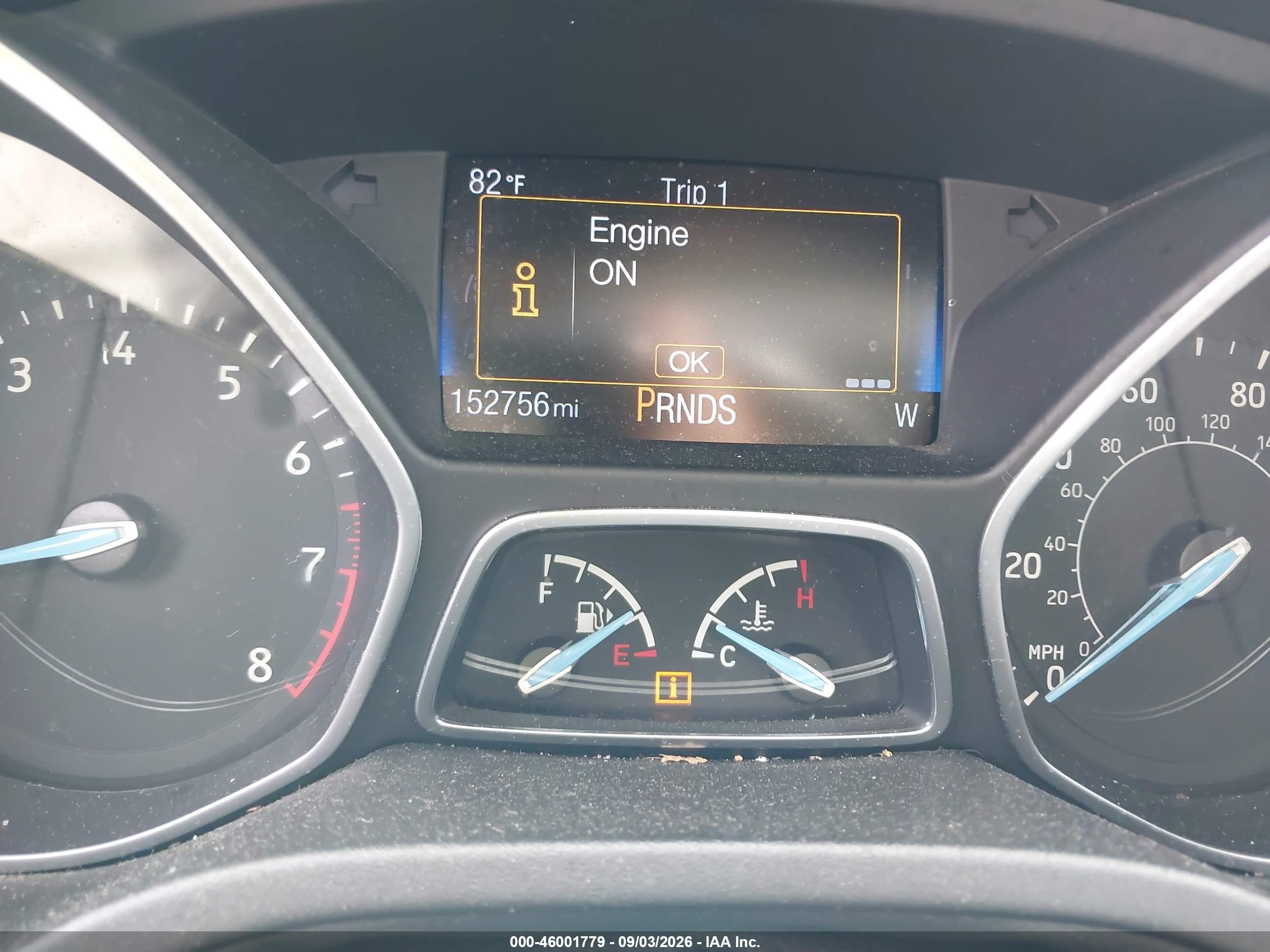 2015 Ford Focus Titanium Серый vin: 1FADP3N22FL381159