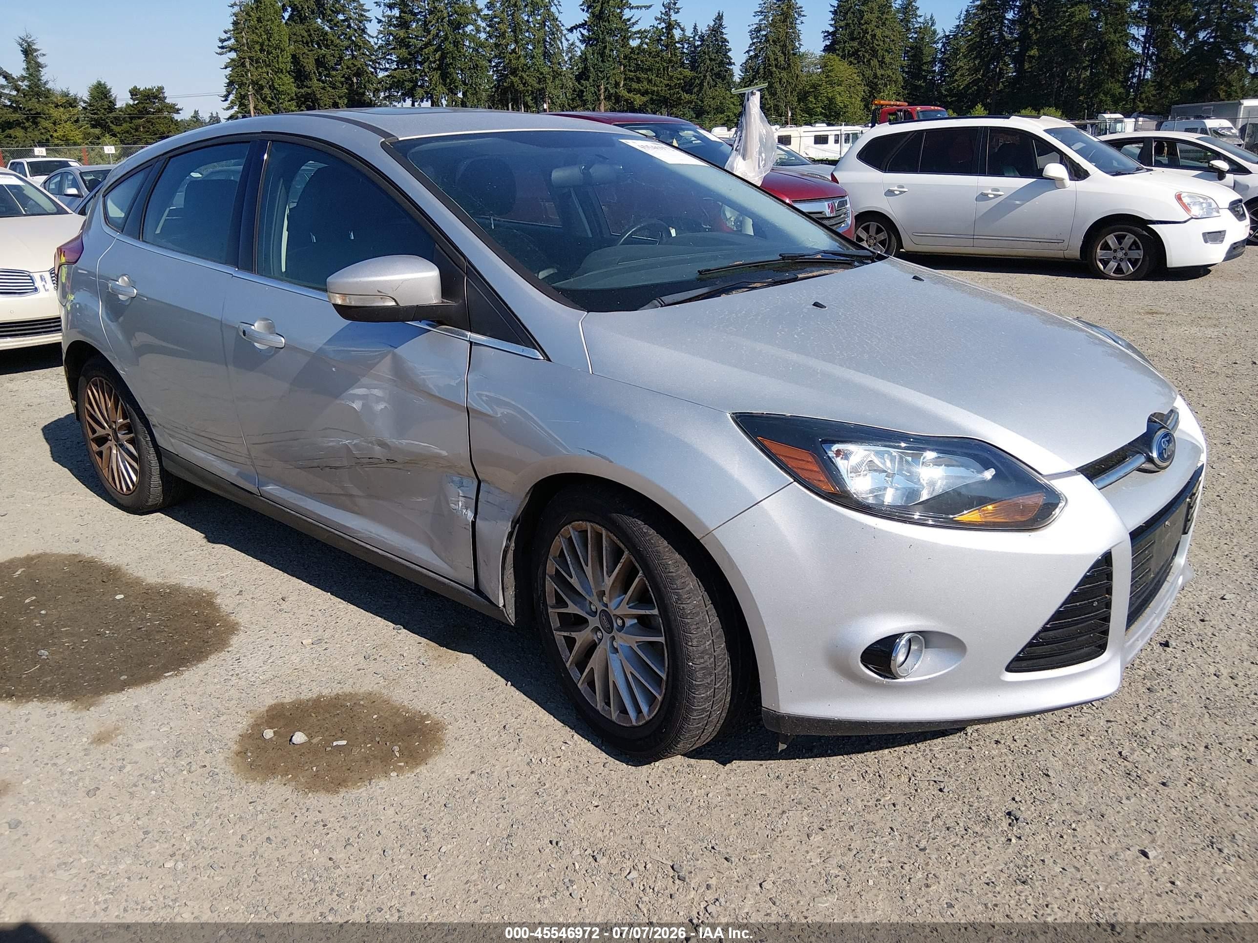 2013 Ford Focus Titanium Silver vin: 1FADP3N23DL226956