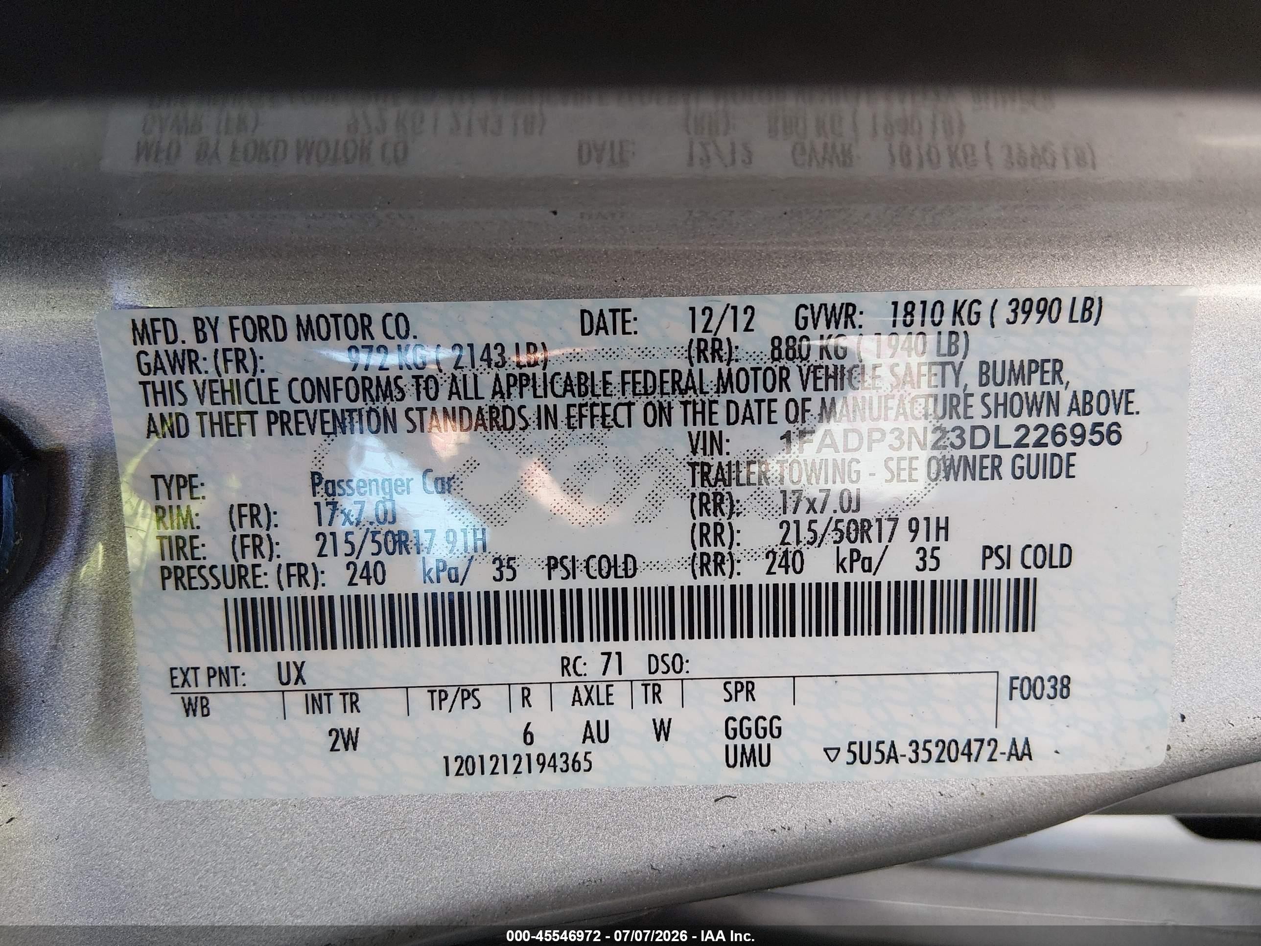 2013 Ford Focus Titanium Серебряный vin: 1FADP3N23DL226956
