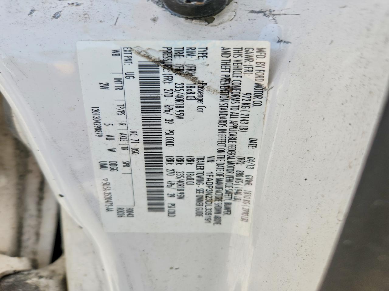 2013 Ford Focus Titanium White vin: 1FADP3N23DL335191