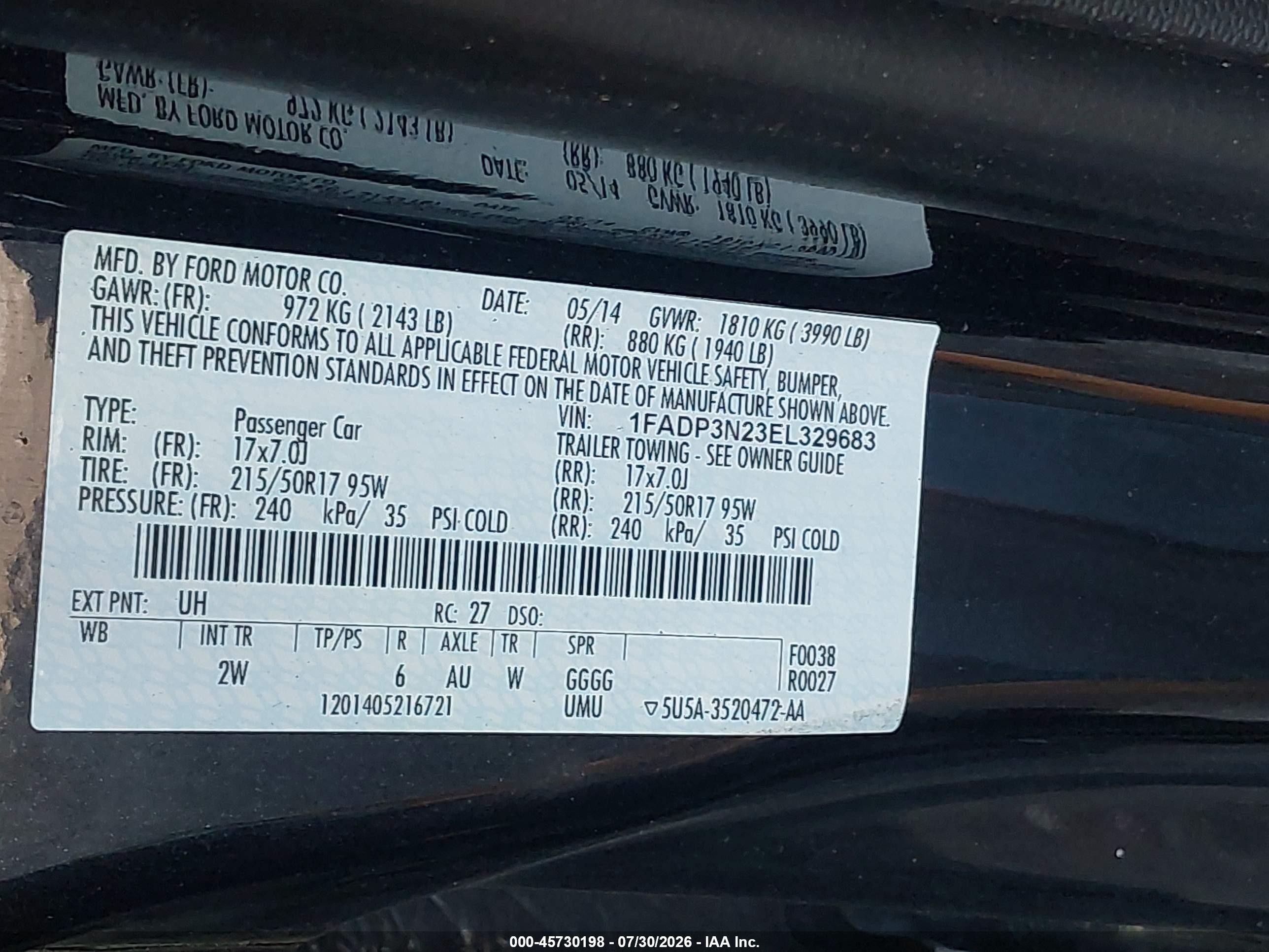 2014 Ford Focus Titanium Black vin: 1FADP3N23EL329683