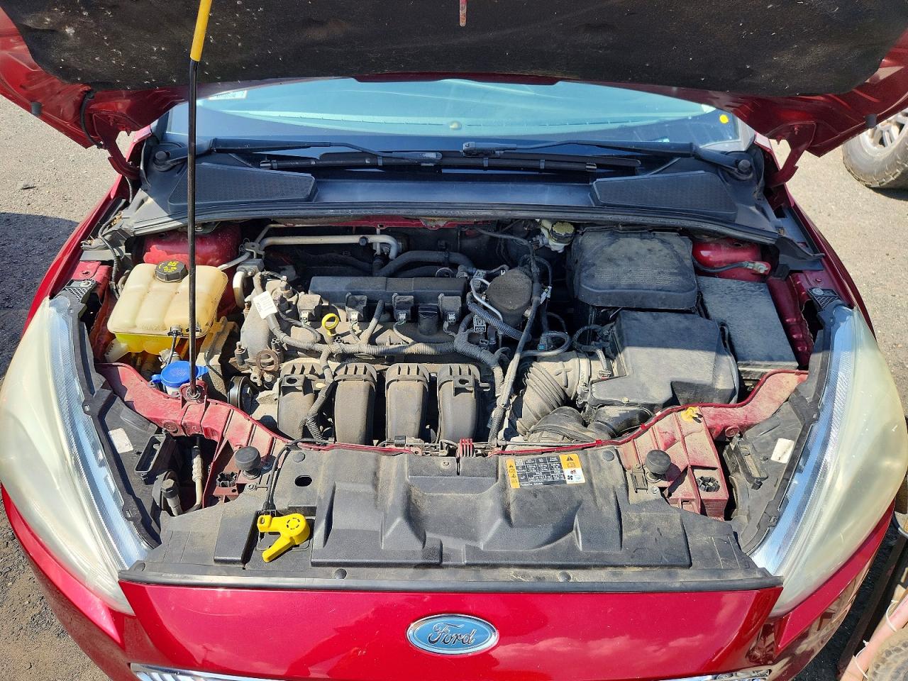 2015 Ford Focus Titanium Red vin: 1FADP3N23FL227091