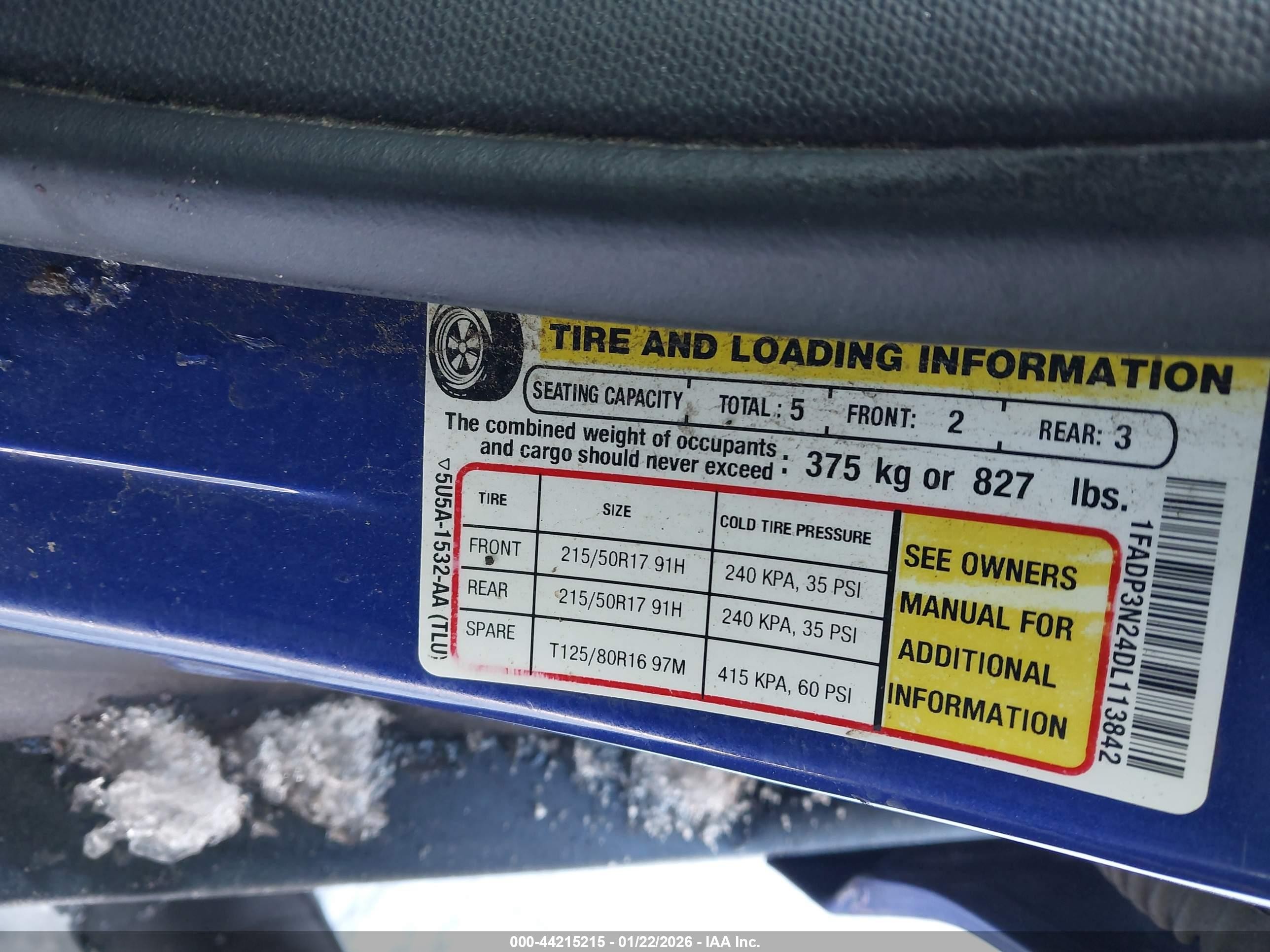 2013 Ford Focus Titanium Blue vin: 1FADP3N24DL113842