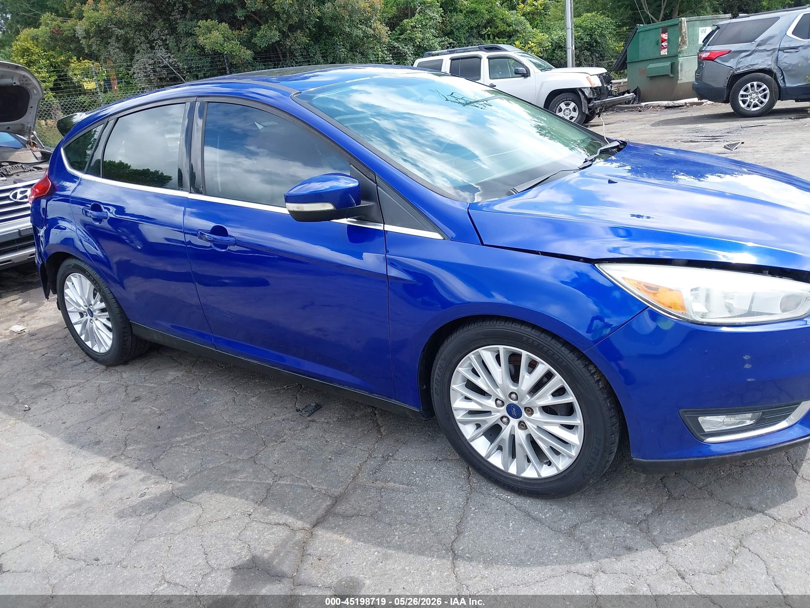 2015 Ford Focus Titanium Blue vin: 1FADP3N24FL339589