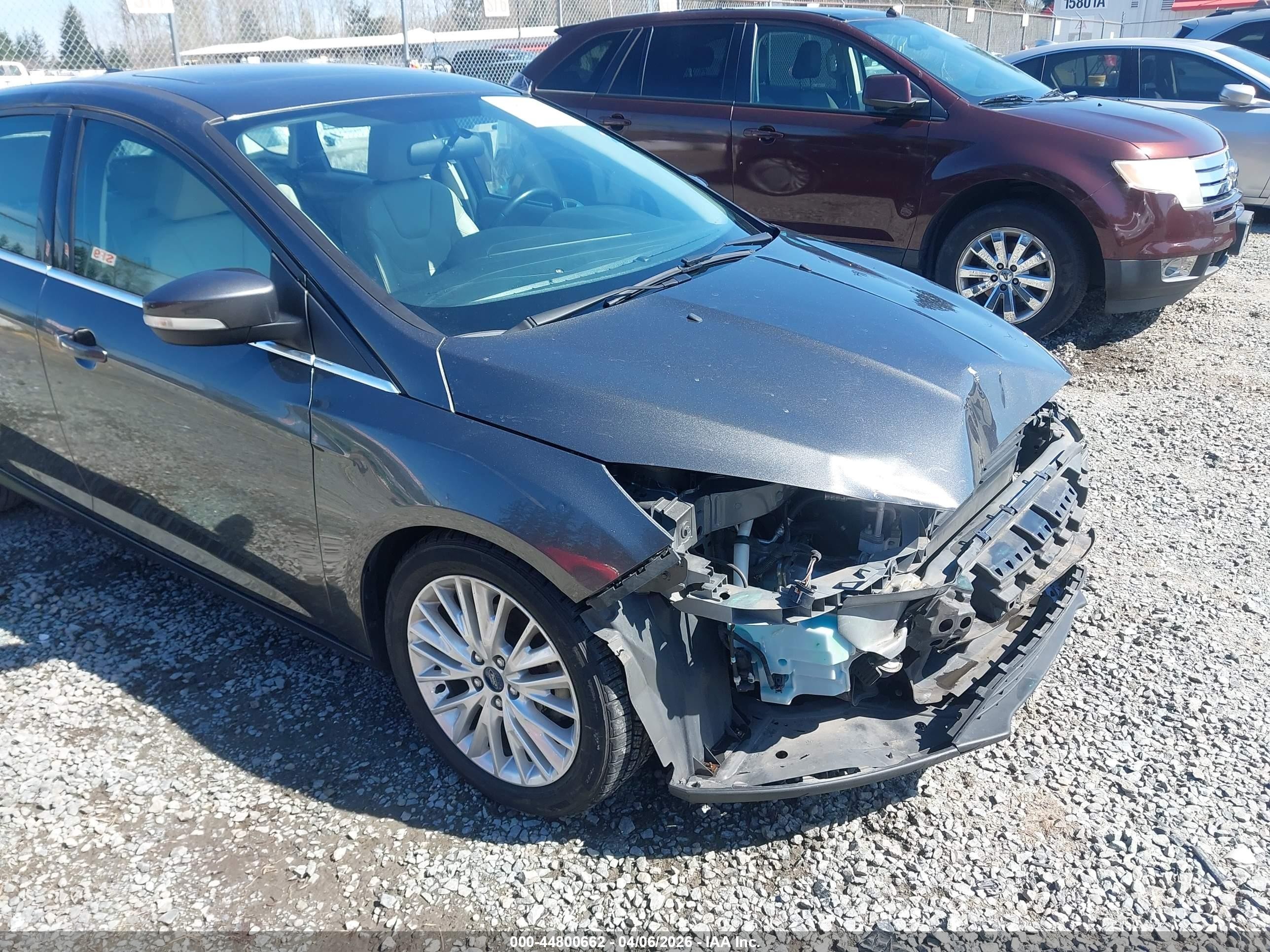 2017 Ford Focus Titanium Gray vin: 1FADP3N24HL279171