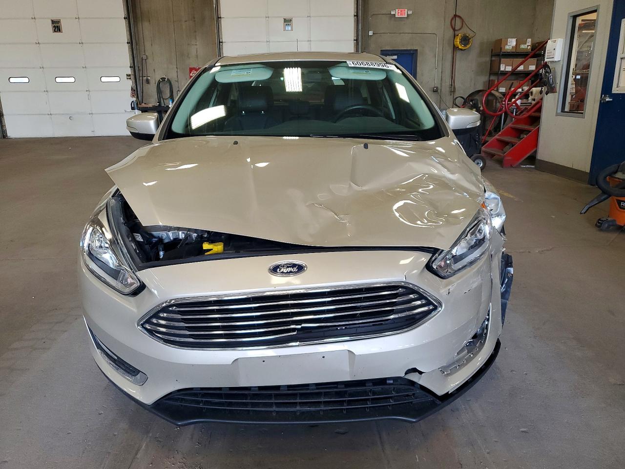 2017 Ford Focus Titanium Beige vin: 1FADP3N24HL310449