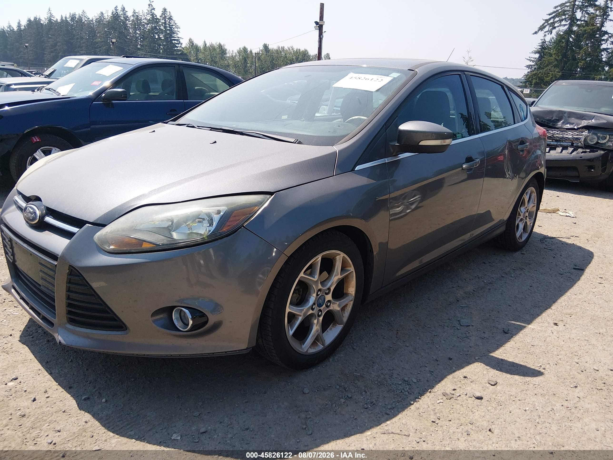 2013 Ford Focus Titanium Серый vin: 1FADP3N25DL112490