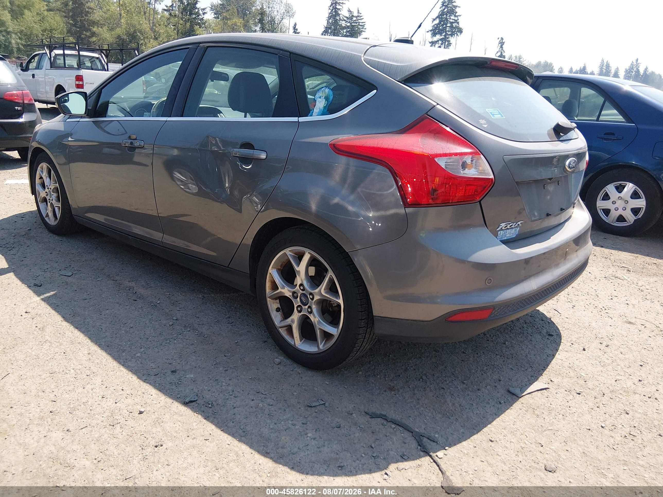 2013 Ford Focus Titanium Серый vin: 1FADP3N25DL112490