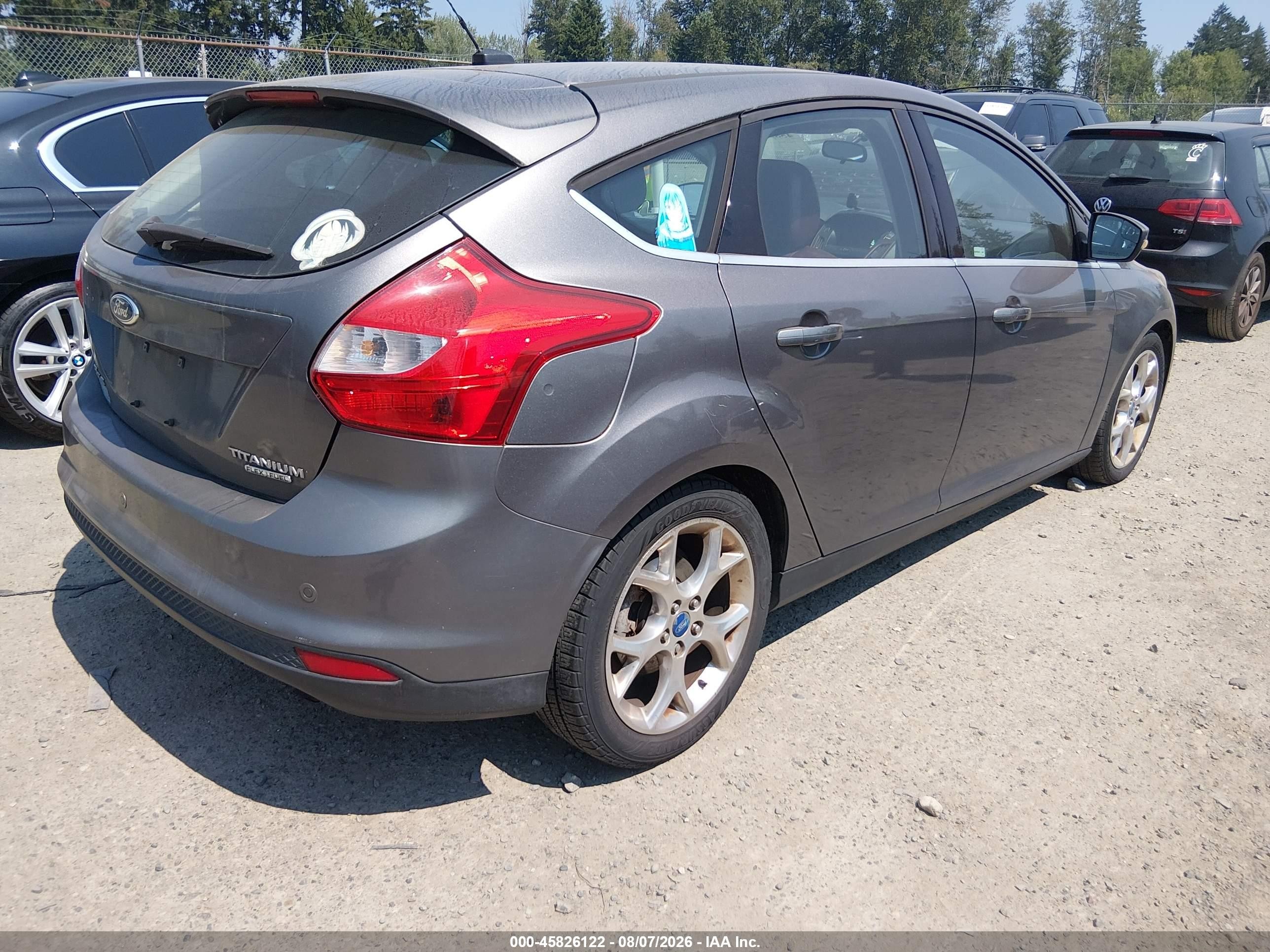 2013 Ford Focus Titanium Серый vin: 1FADP3N25DL112490