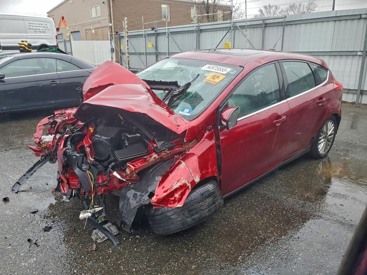 2013 Ford Focus Titanium Red vin: 1FADP3N25DL175783