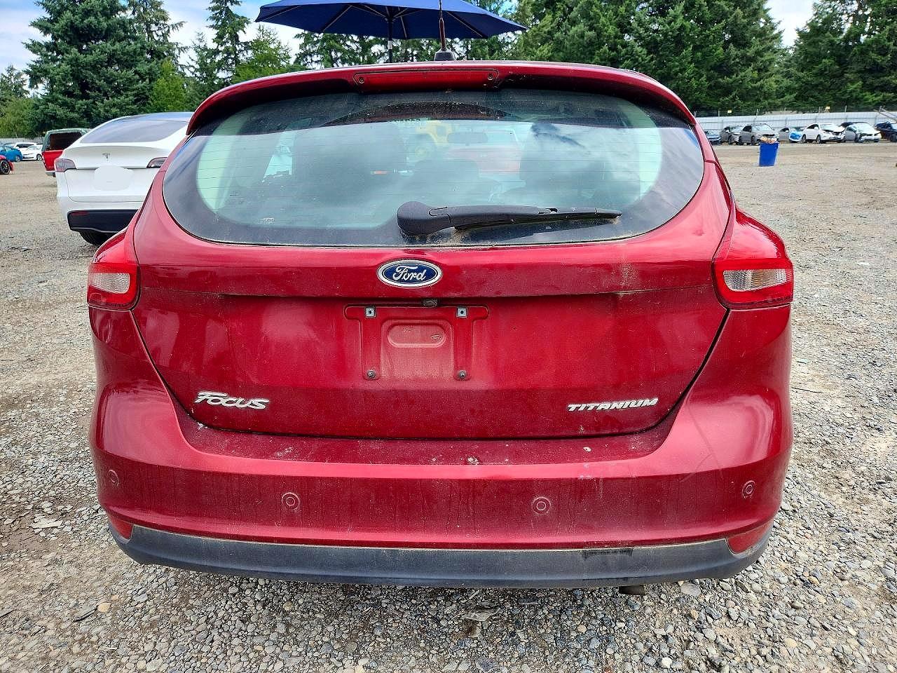 2015 Ford Focus Titanium Red vin: 1FADP3N25FL358796