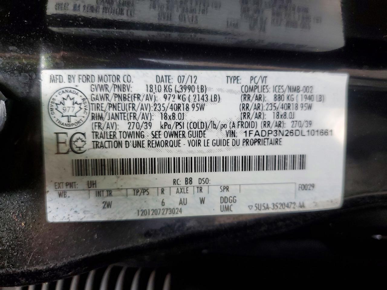 2013 Ford Focus Titanium Black vin: 1FADP3N26DL101661